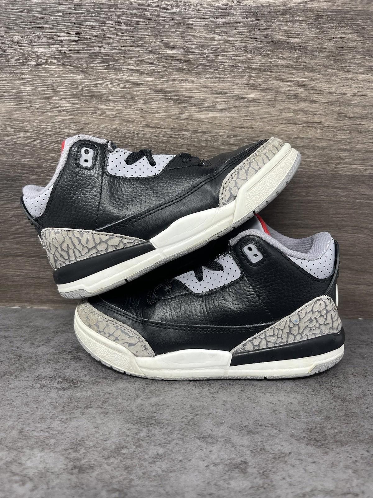 Jordan Brand Air Jordan 3 Black Cement Kids Size 10C Toddler Sneakers Size US 10 / EU 43 - 1 Thumbnail