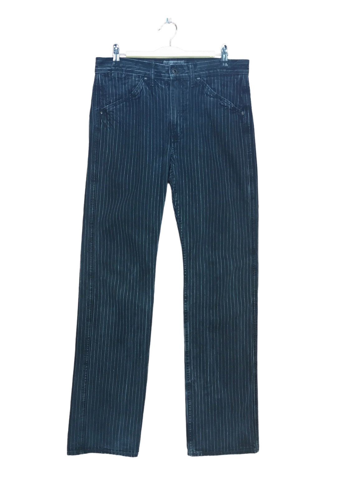Hysteric Glamour Japanese Brand SPELLBOUND Striped Black Faded Denim Jeans Size US 32 / EU 48 - 1 Thumbnail
