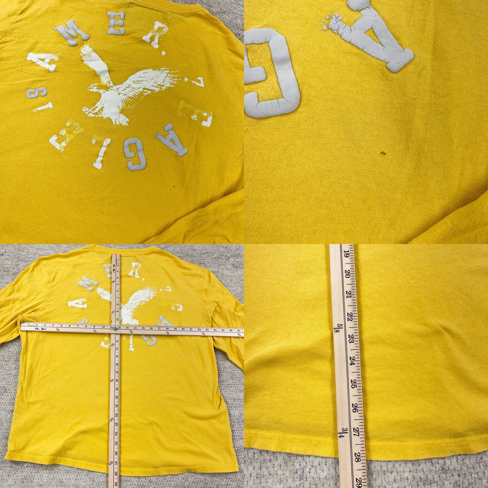 American Eagle Outfitters VINTAGE American Eagle Outfitters T-Shirt Men 2XL Yellow Long Sleeve Graphic Print Crew Neck Logo Rock Retro Bands 90s Mens Size US XXL / EU 58 / 5 - 8 Thumbnail