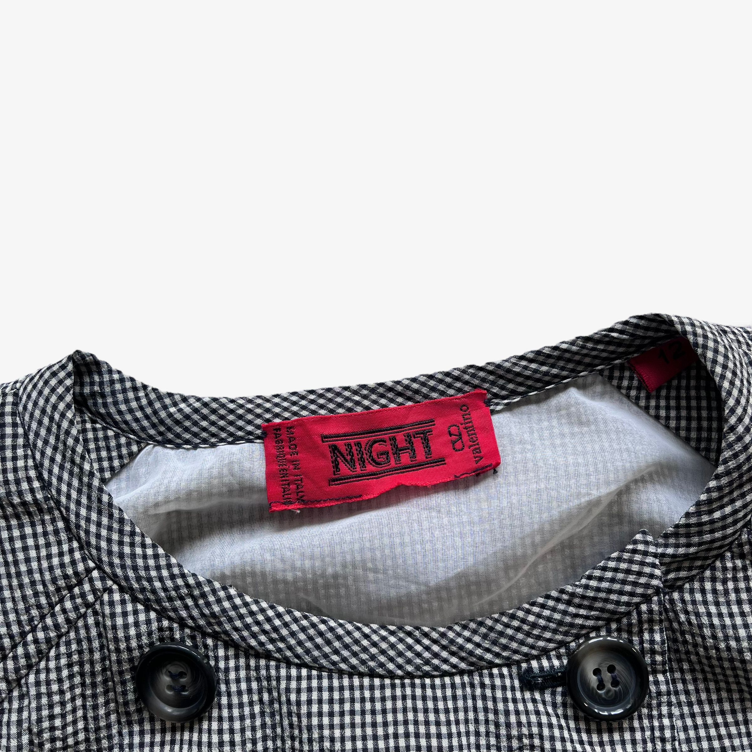Valentino Vintage 90s Women's Valentino Checkered Jacket Size M / US 6-8 / IT 42-44 - 2 Thumbnail