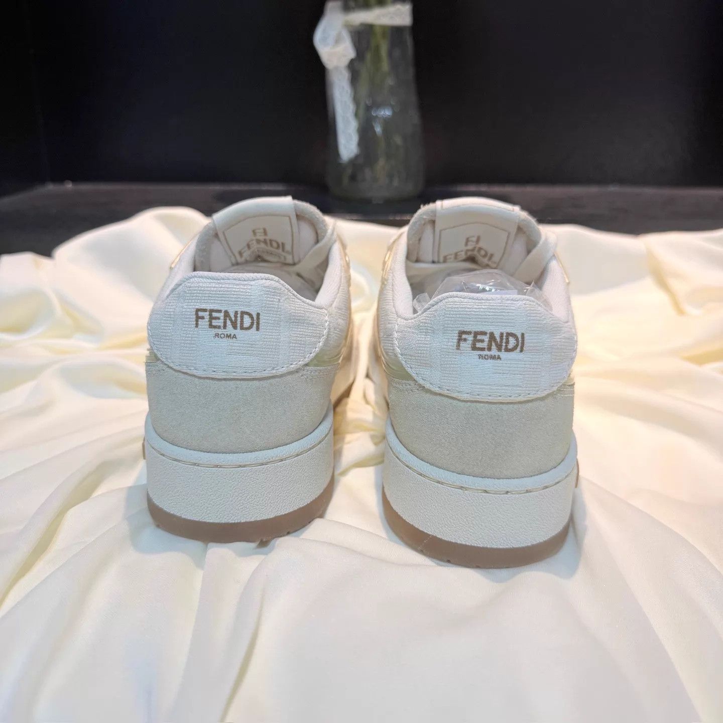 Fendi Fendi Off-White F Print Match Sneaker 36 99New nh3052 Size US 5.5 / IT 35.5 - 3 Thumbnail
