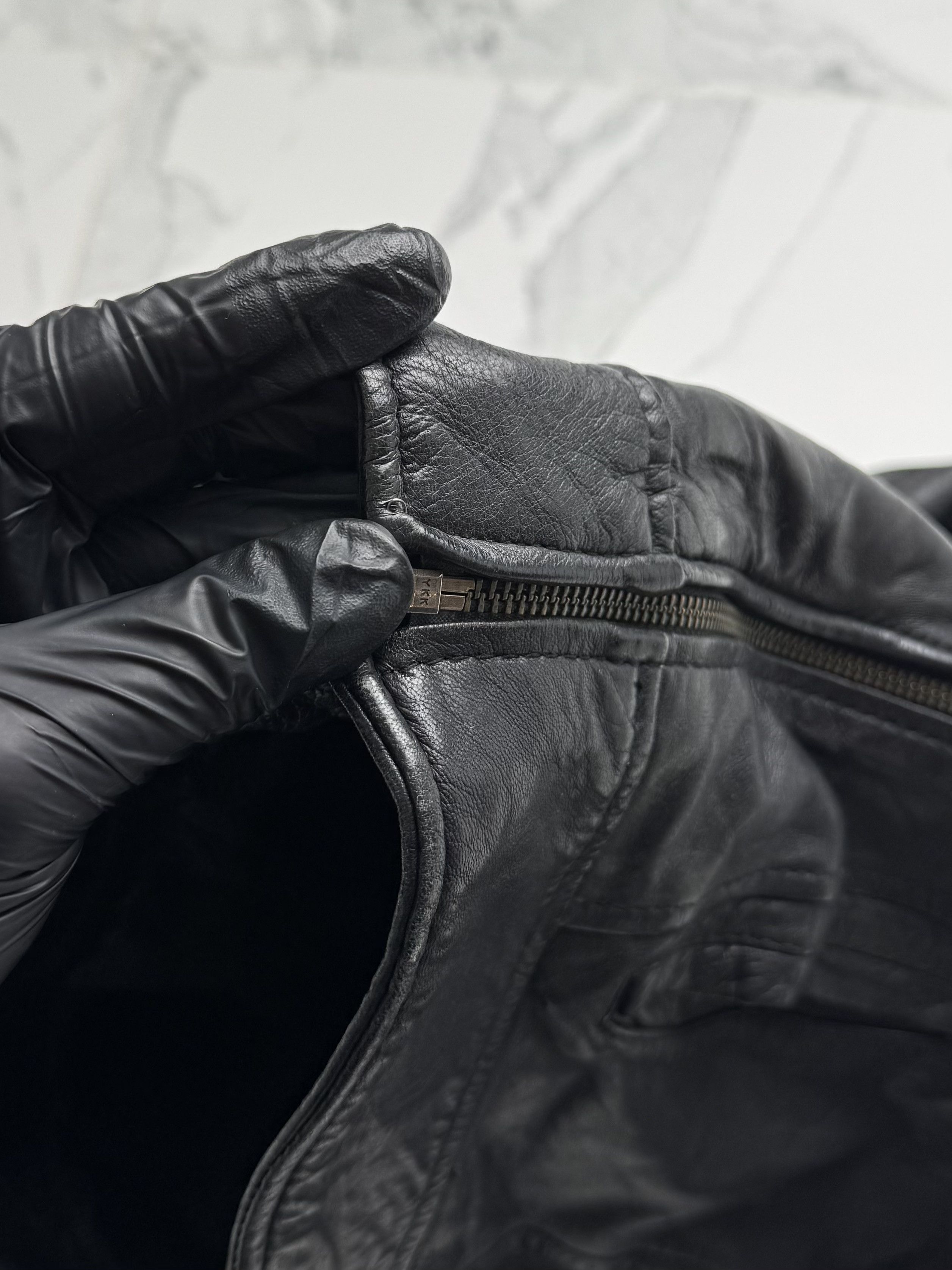 Genuine Leather Y2K Leather Biker Jacket Womens Cropped Moto Slim Fit Zip Size XS / US 0-2 / IT 36-38 - 11 Thumbnail