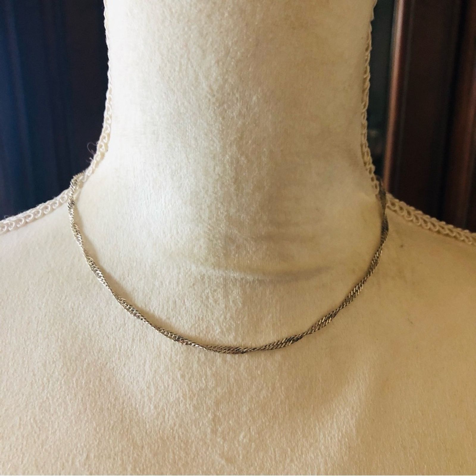 Vintage Vintage Italy 925 sterling silver Singapore chain necklace Size ONE SIZE - 2 Thumbnail