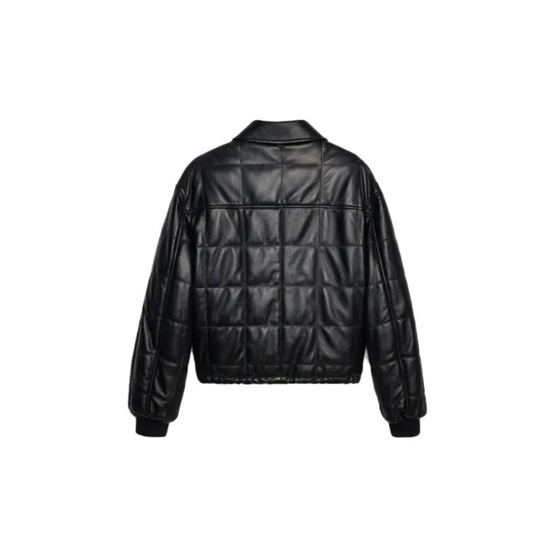 Celine o1w1db11124 Blouson Quilted Leather Jacket in Black Size XS / US 0-2 / IT 36-38 - 2 Thumbnail