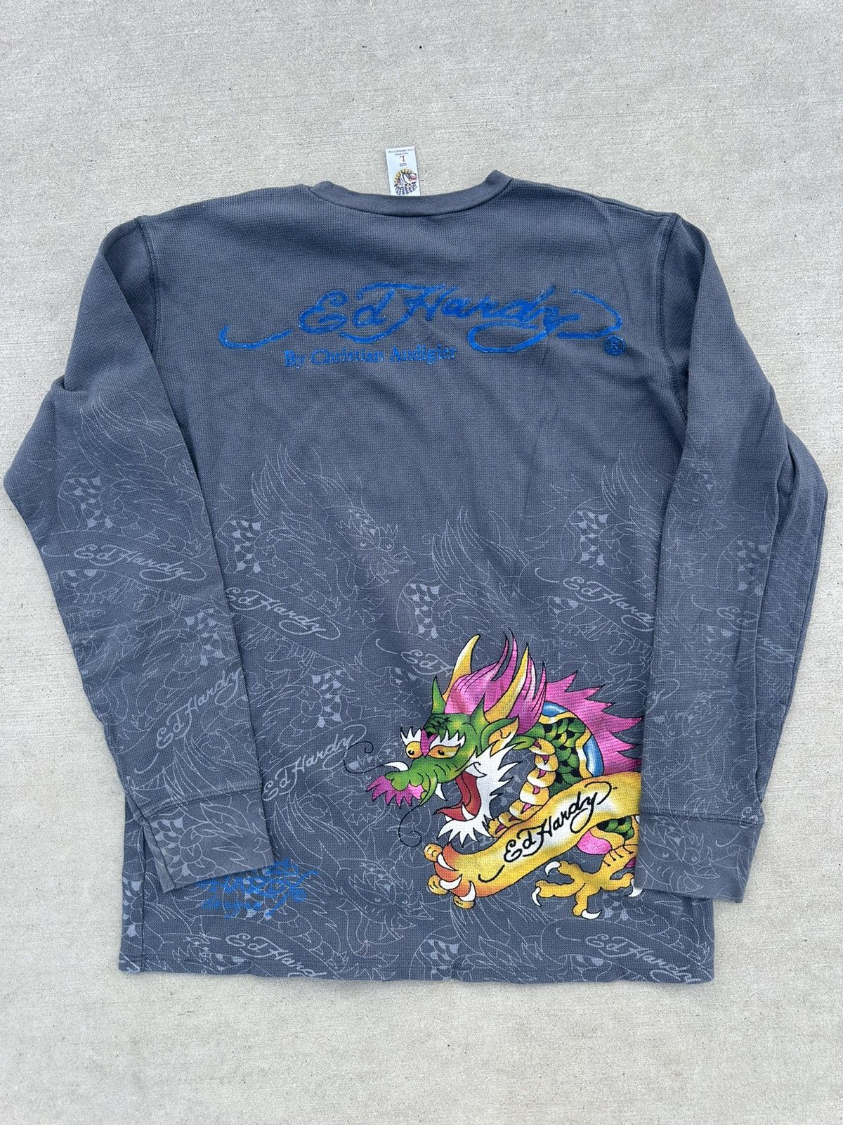 Christian Audigier Vintage Ed Hardy Christian Audigier Tattoo Y2k Thermal Large Size US L / EU 52-54 / 3 - 2 Thumbnail