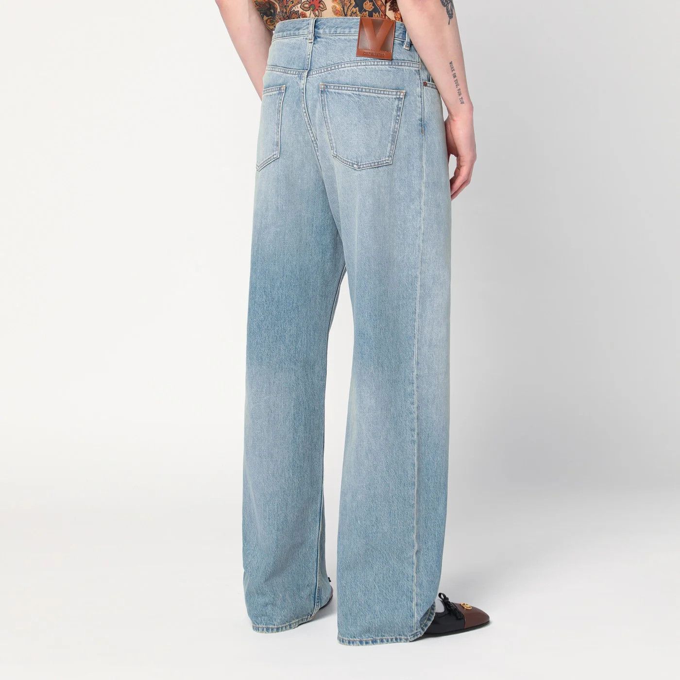 Valentino o1d2blof0326 Jeans Pants in Light Blue Size US 33 - 4 Thumbnail