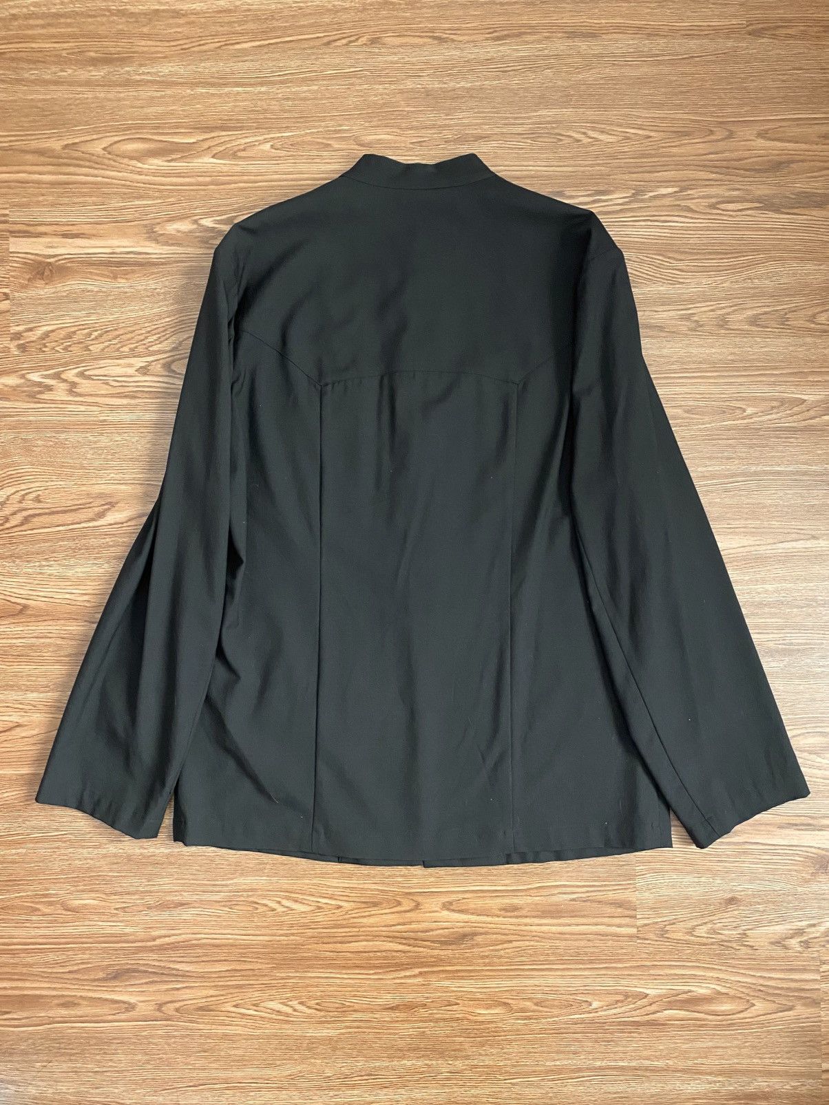 Yohji Yamamoto Yohji Yamamoto Pour Homme Wool Gaba Chinese Jacket SS99 Size US L / EU 52-54 / 3 - 6 Thumbnail