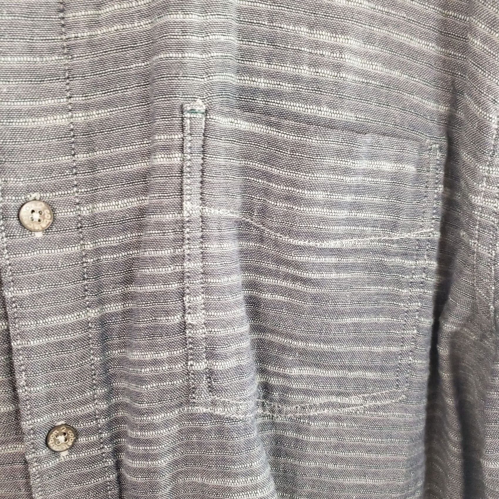 Carbon2Cobalt Carbon 2 Cobalt Button-Up Shirt Men's XL Blue Green Long Sleeve 100% Cotton Striped Western Classic Business Casual Pattern Size US XL / EU 56 / 4 - 4 Thumbnail