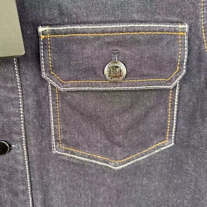 Fendi Fendi Back logo denim jacket Size 4XL / US 24-26 - 4 Thumbnail