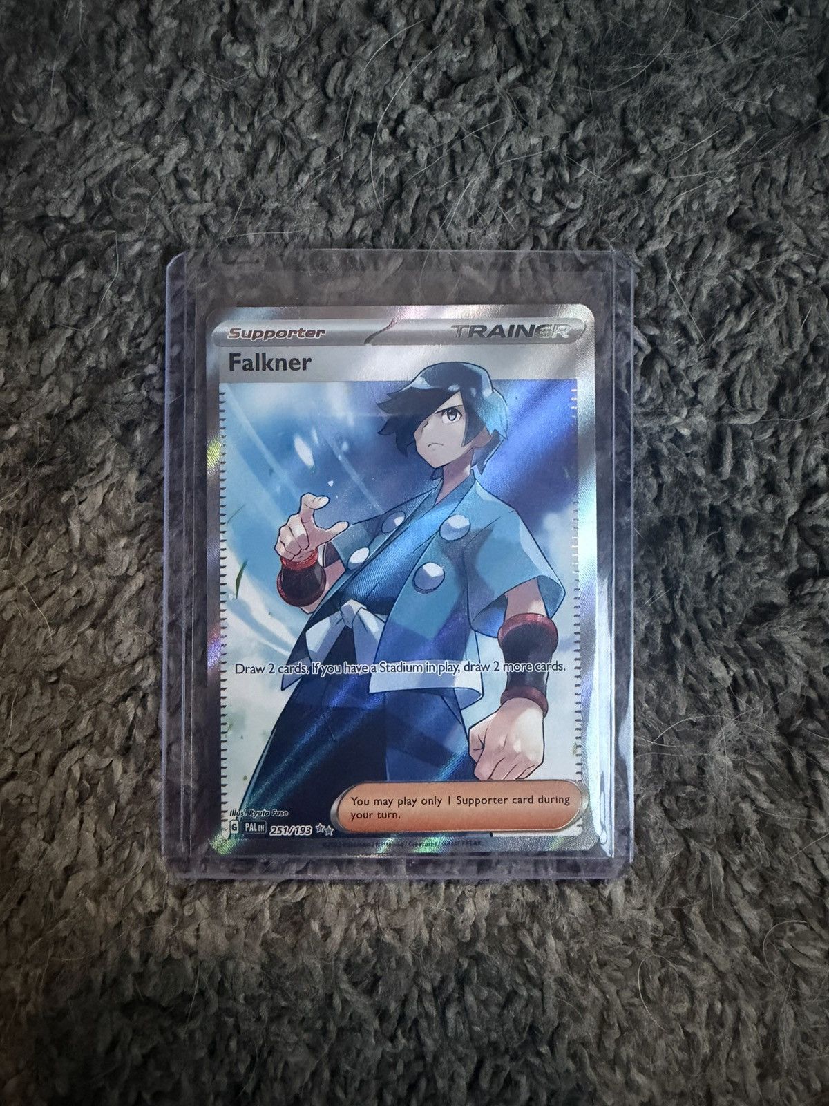 falkner pokemon card TCG - Paldea Evolved Full Art Holo 251/193 draw 2 more cards Falkner's Togetic - Pokemon VS