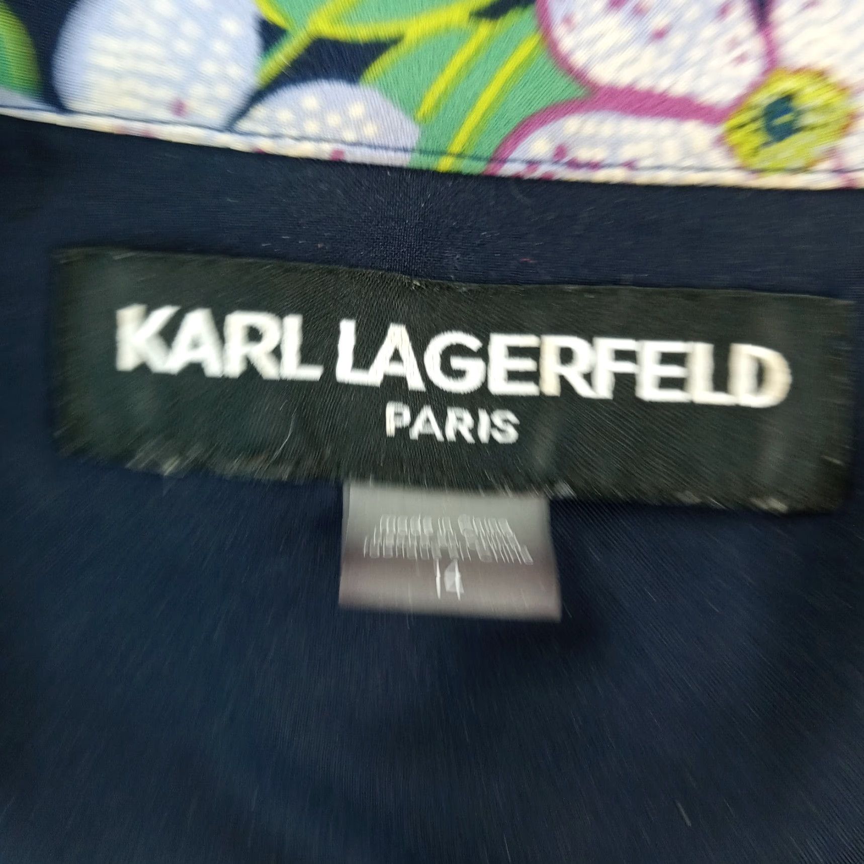 Karl Lagerfeld Karl Lagerfeld Dress Womens Size 14 Blue Floral Button Front Belted Sleeveless Shirt Dress Size XL / US 12-14 / IT 48-50 - 5 Thumbnail