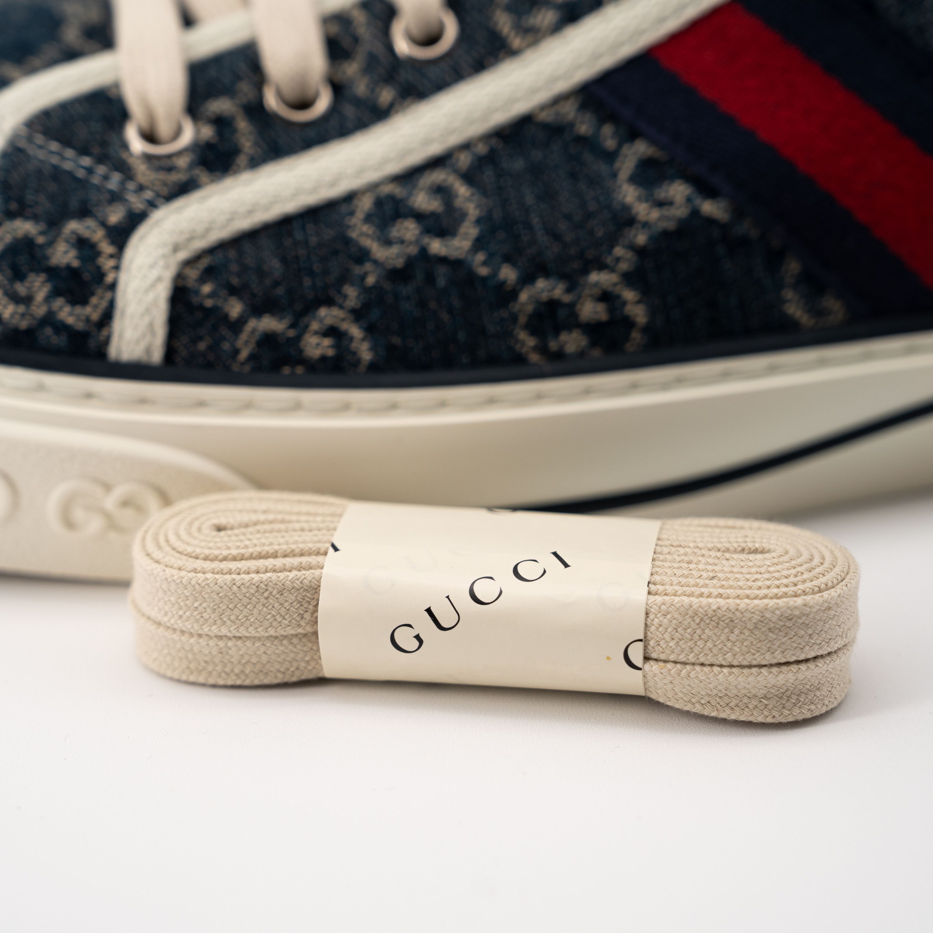 Gucci size 14.5G - Gucci Tennis Denim Sneakers GG print Size US 15 / EU 48 - 5 Thumbnail