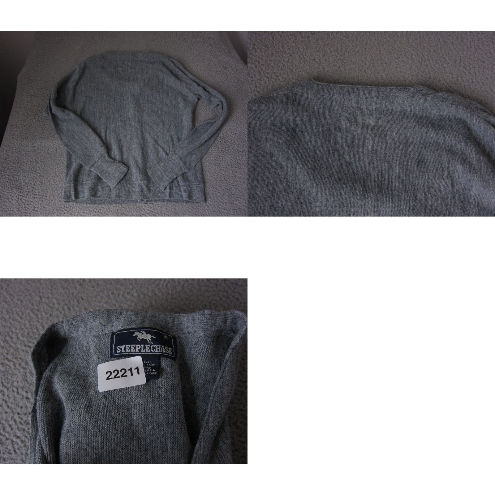 Vintage VINTAGE Steeplechase Cardigan Mens XL Gray Knit 80s Sweater USA Made Size US XL / EU 56 / 4 - 8 Thumbnail