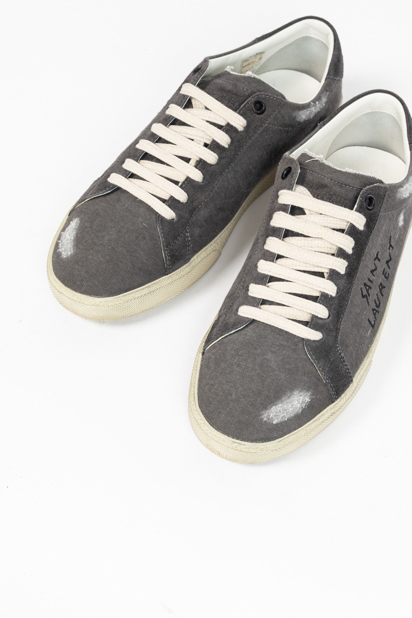 Saint Laurent Paris Saint Laurent Court Classic SL/06 Distressed Sneakers Size US 6 / EU 39 - 6 Thumbnail