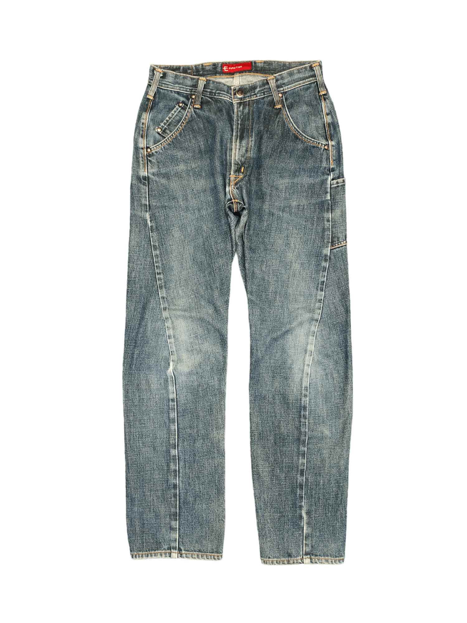 Comme des Garcons × Undercover Vintage 90s E Function Edwin Spiral Cut Denim Jeans Size US 30 / EU 46 - 1 Thumbnail