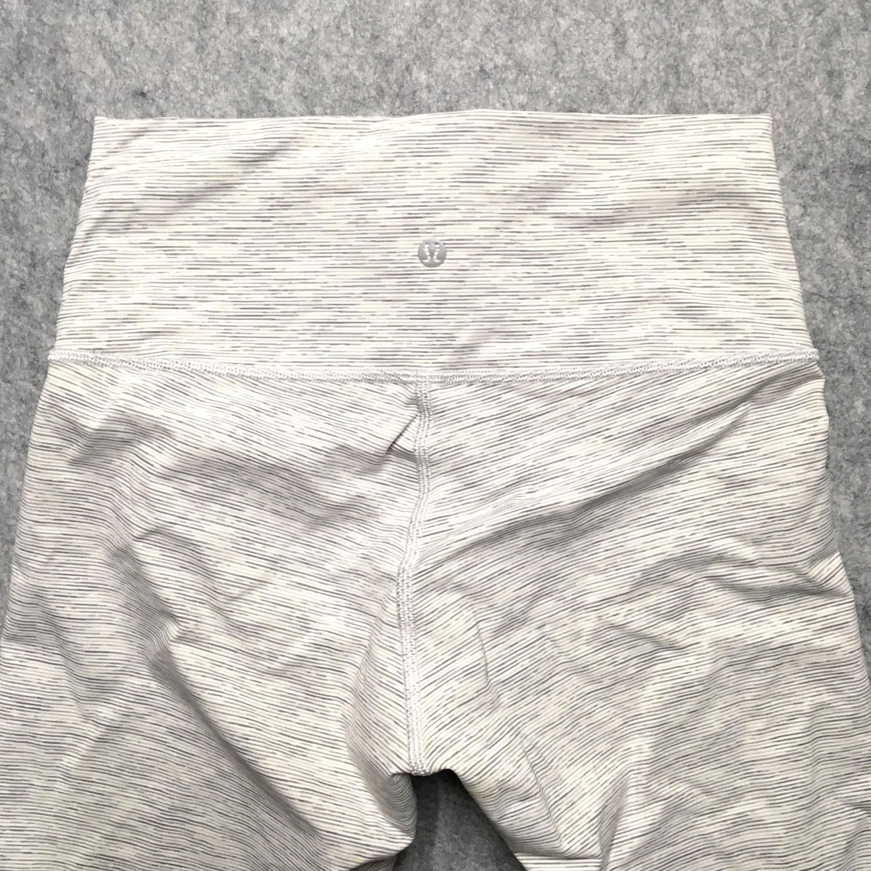 Lululemon Lululemon Align Pant Leggings Womens 8 Gray Striped High Rise Ankle Yoga Stretch Size 30" / US 8 / IT 44 - 6 Thumbnail
