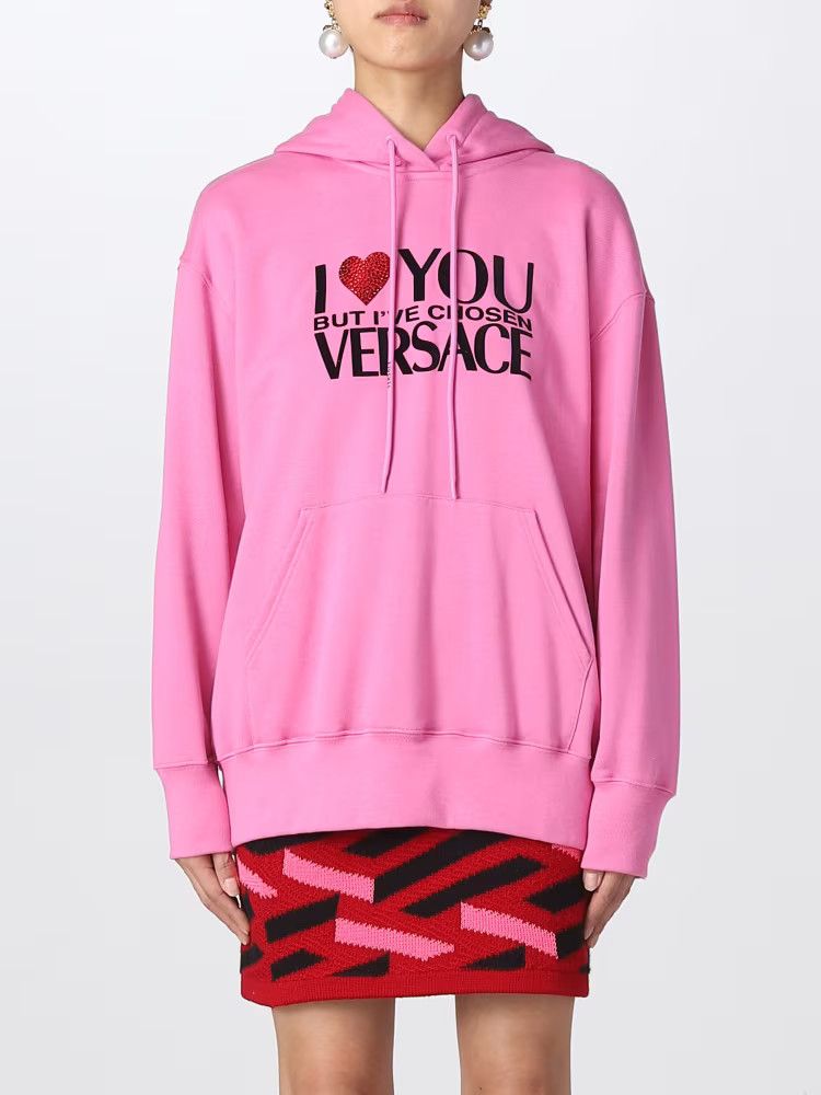 Versace o1y0226 Hoodie in Pink/Black Size XS / US 0-2 / IT 36-38 - 1 Thumbnail