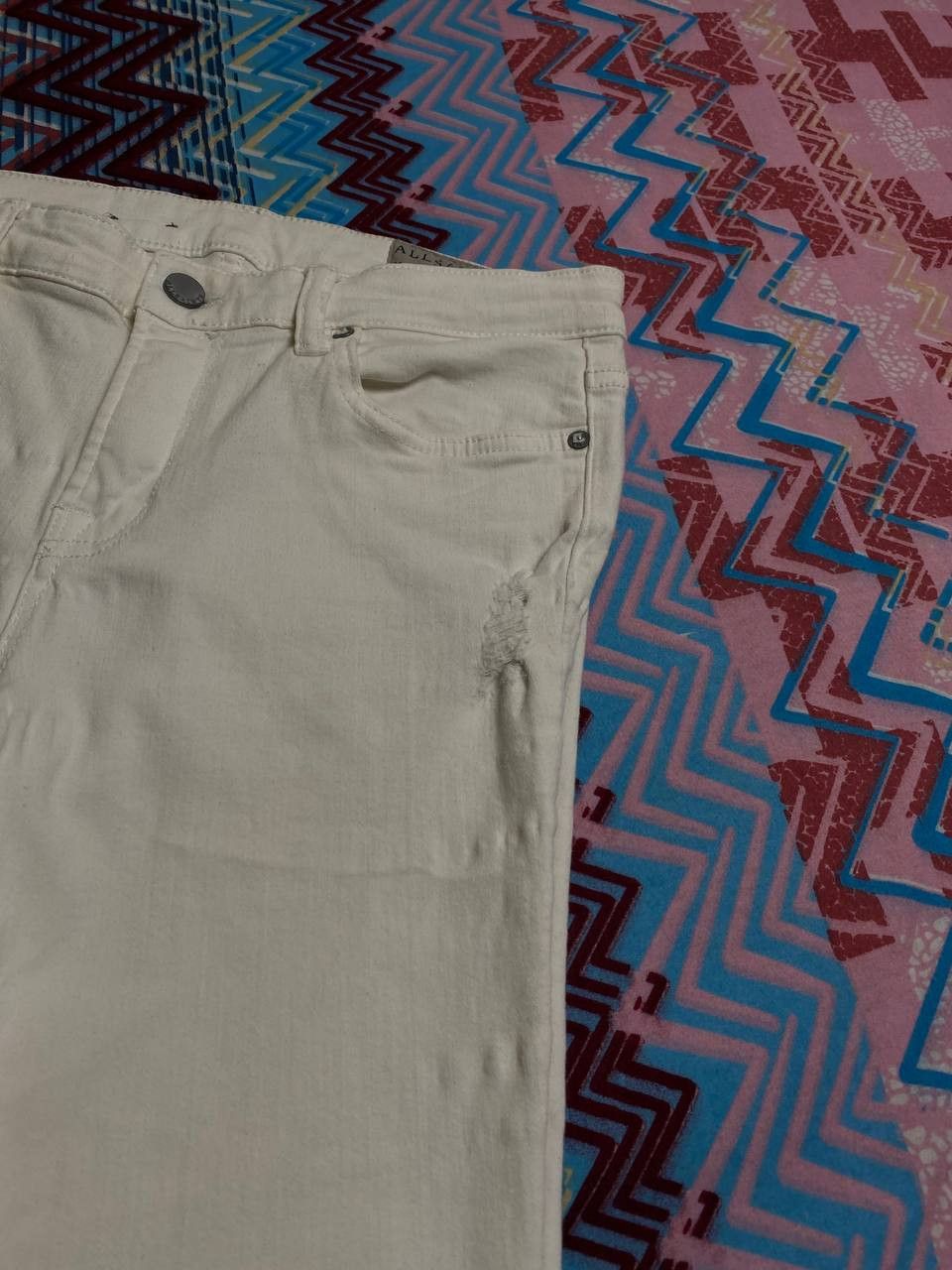 Allsaints Allsaints jeans white vintage crazy Y2K size 28 streetwear Size 28" / US 6 / IT 42 - 9 Thumbnail