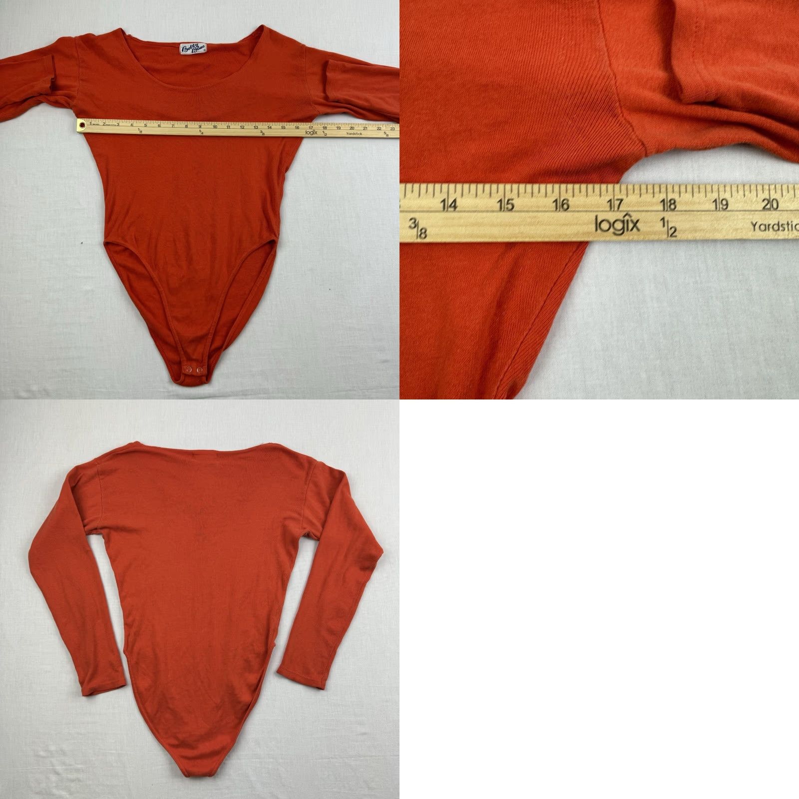 Vintage VINTAGE Betty Blue Bodysuit Women’s Medium Orange Disco 1970s Long Sleeve Scoop Neck Casual Size M / US 6-8 / IT 42-44 - 8 Thumbnail