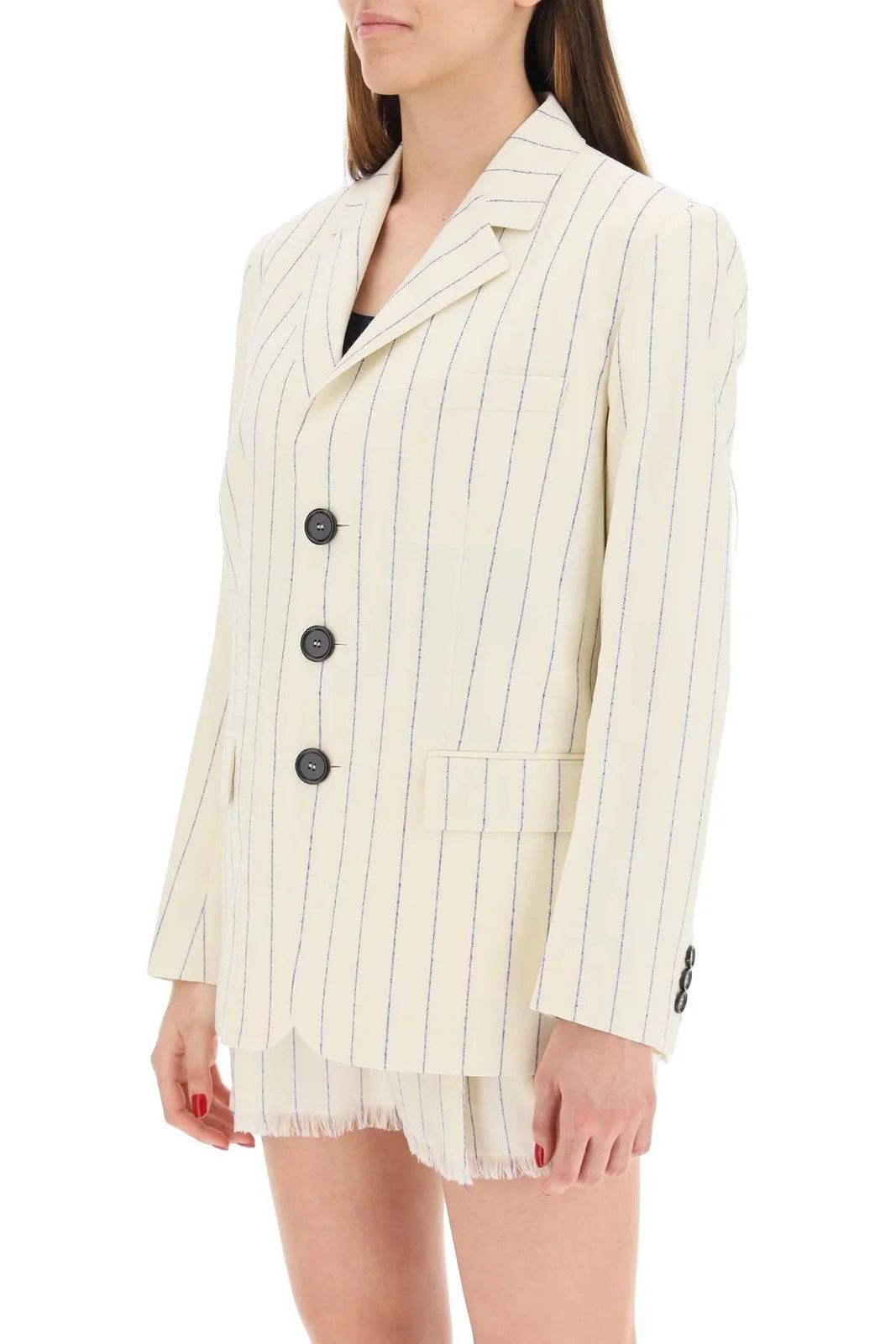 Marni o1y1025 Blazer in Ivory Size M / US 6-8 / IT 42-44 - 3 Thumbnail