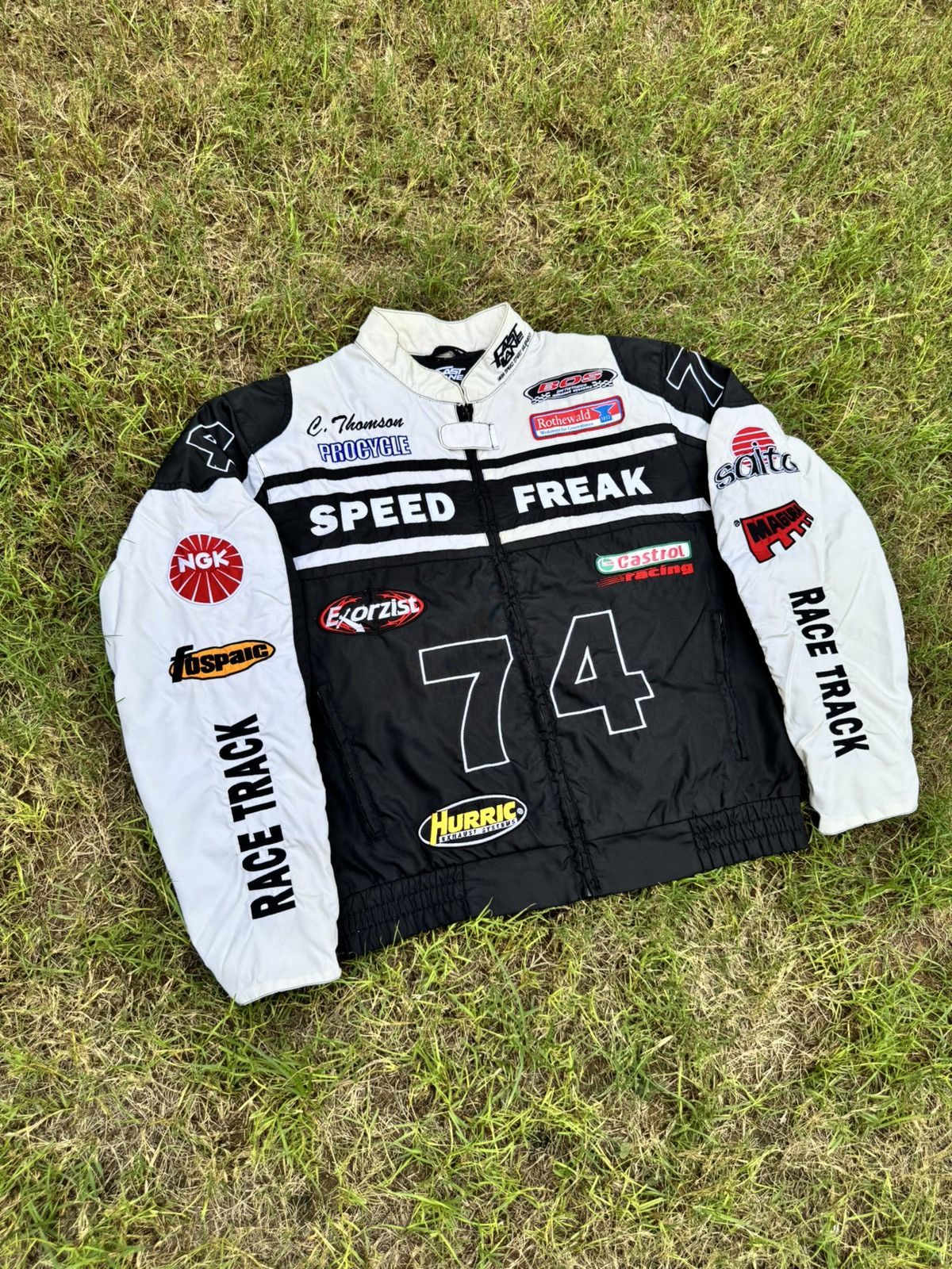 Vintage Vintage Nascar Grand Prix Speed Rider Team Racing Jacket Size US L / EU 52-54 / 3 - 3 Thumbnail