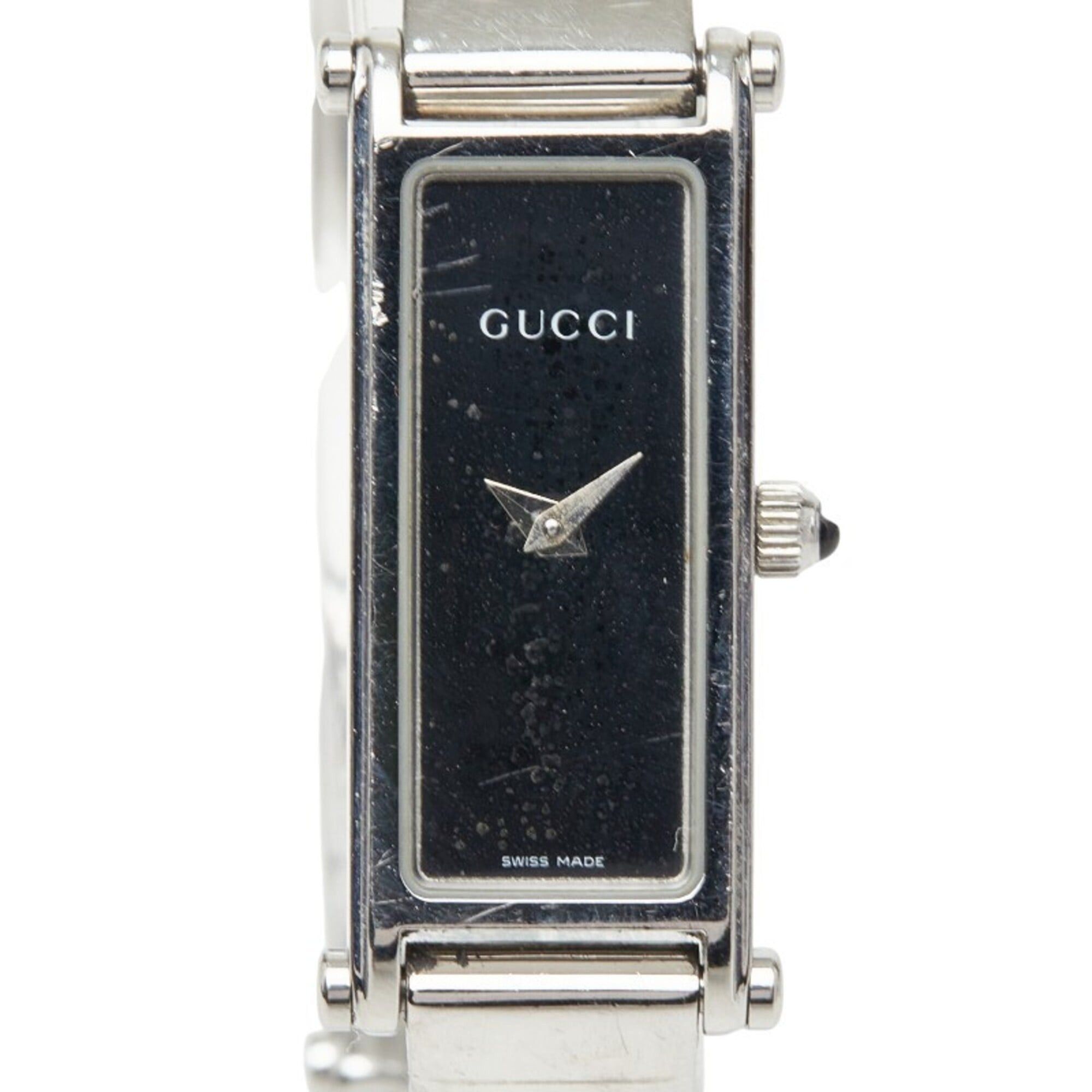 Gucci Gucci Bangle Watch 1500L Quartz Black Dial Stainless Steel Women's GUCCI Size ONE SIZE - 1 Thumbnail