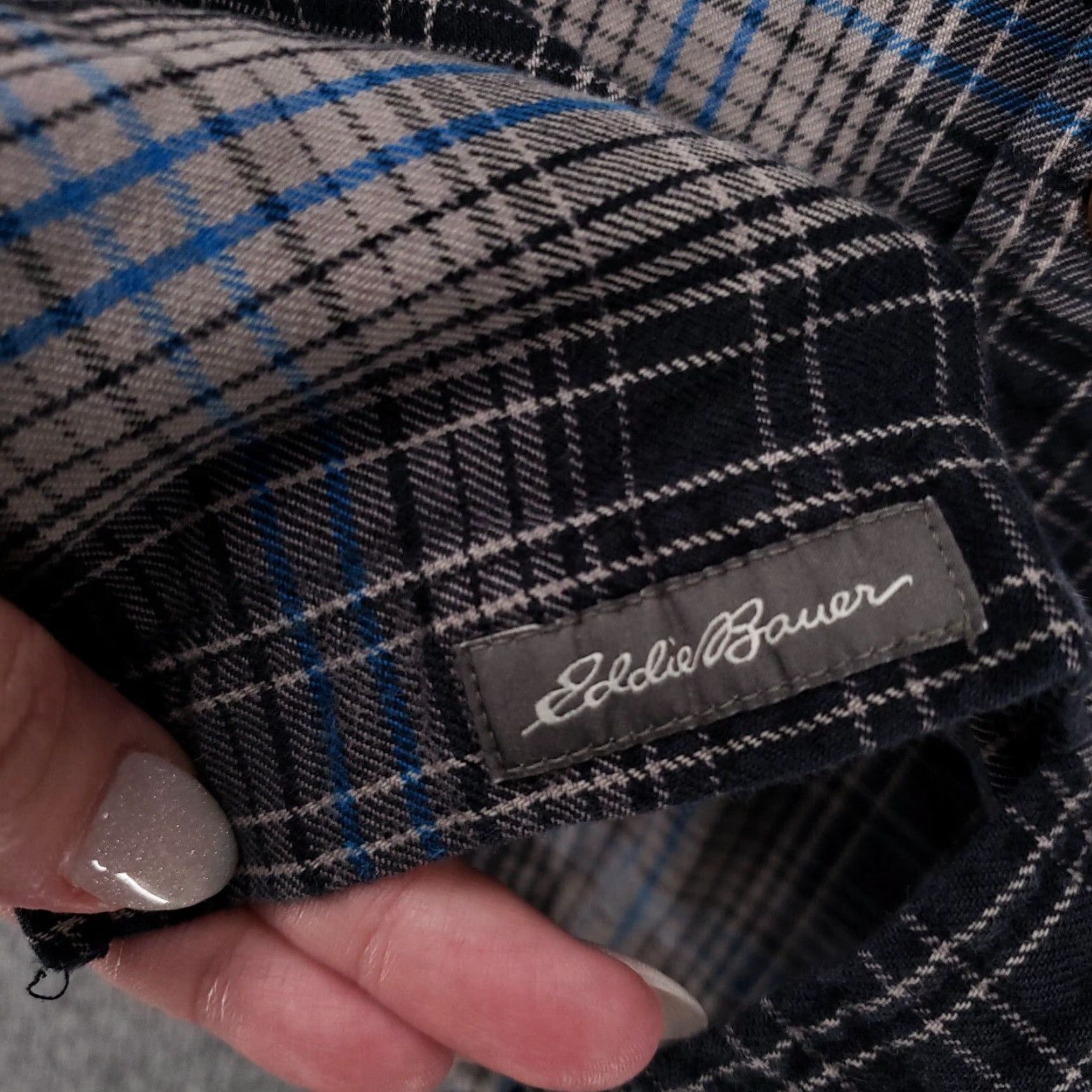 Eddie Bauer Eddie Bauer Button-Up Shirt Mens XL Gray Relaxed Fit Long Sleeve Plaid Collared Size US XL / EU 56 / 4 - 7 Thumbnail