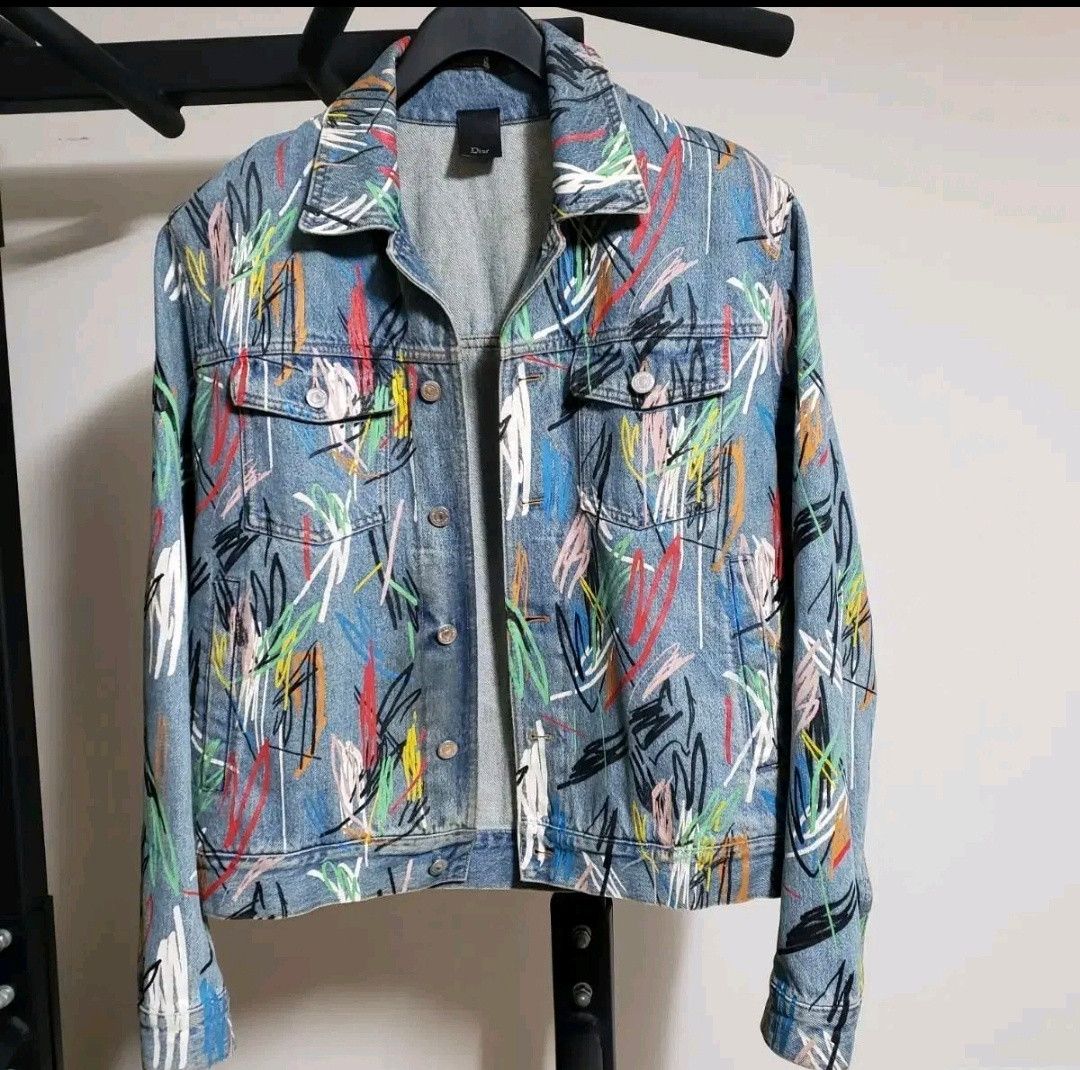 Dior [48] Dior Homme SS15 Graffiti denim jacket Size US M / EU 48-50 / 2 - 7 Thumbnail