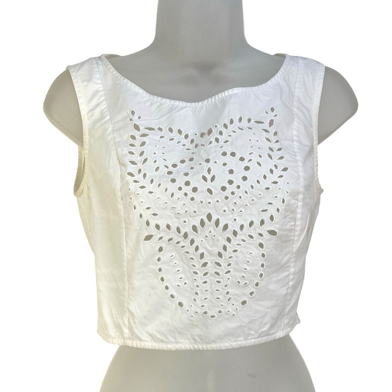 Opening Ceremony × Other Opening Ceremony x Chloe Sevigny Cropped Eyelet Tank Top Size S / US 4 / IT 40 - 1 Thumbnail