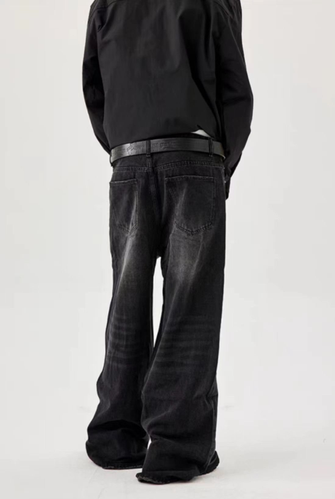 Japanese Brand × Vintage Vintage Black and Gray Washed Loose Minimalist Jeans Size US 28 / EU 44 - 5 Thumbnail