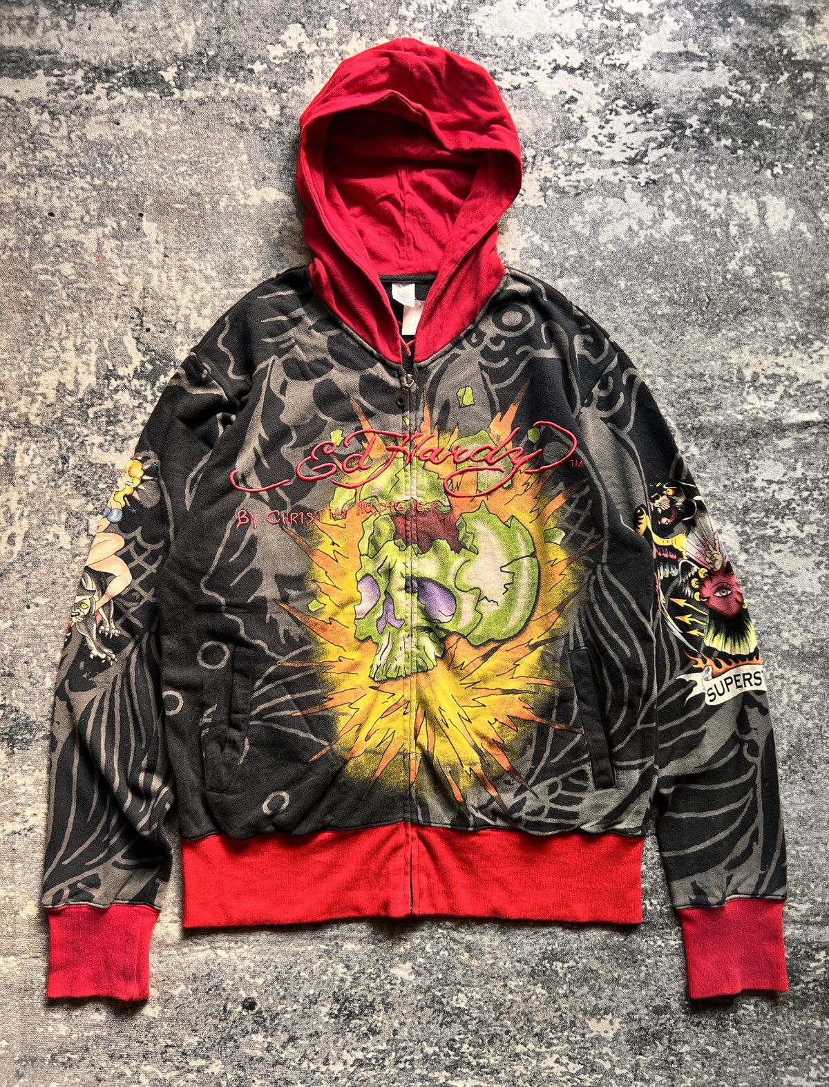 Ed Hardy Ed Hardy by Christian Audigier Hoodie Size US L / EU 52-54 / 3 - 1 Thumbnail