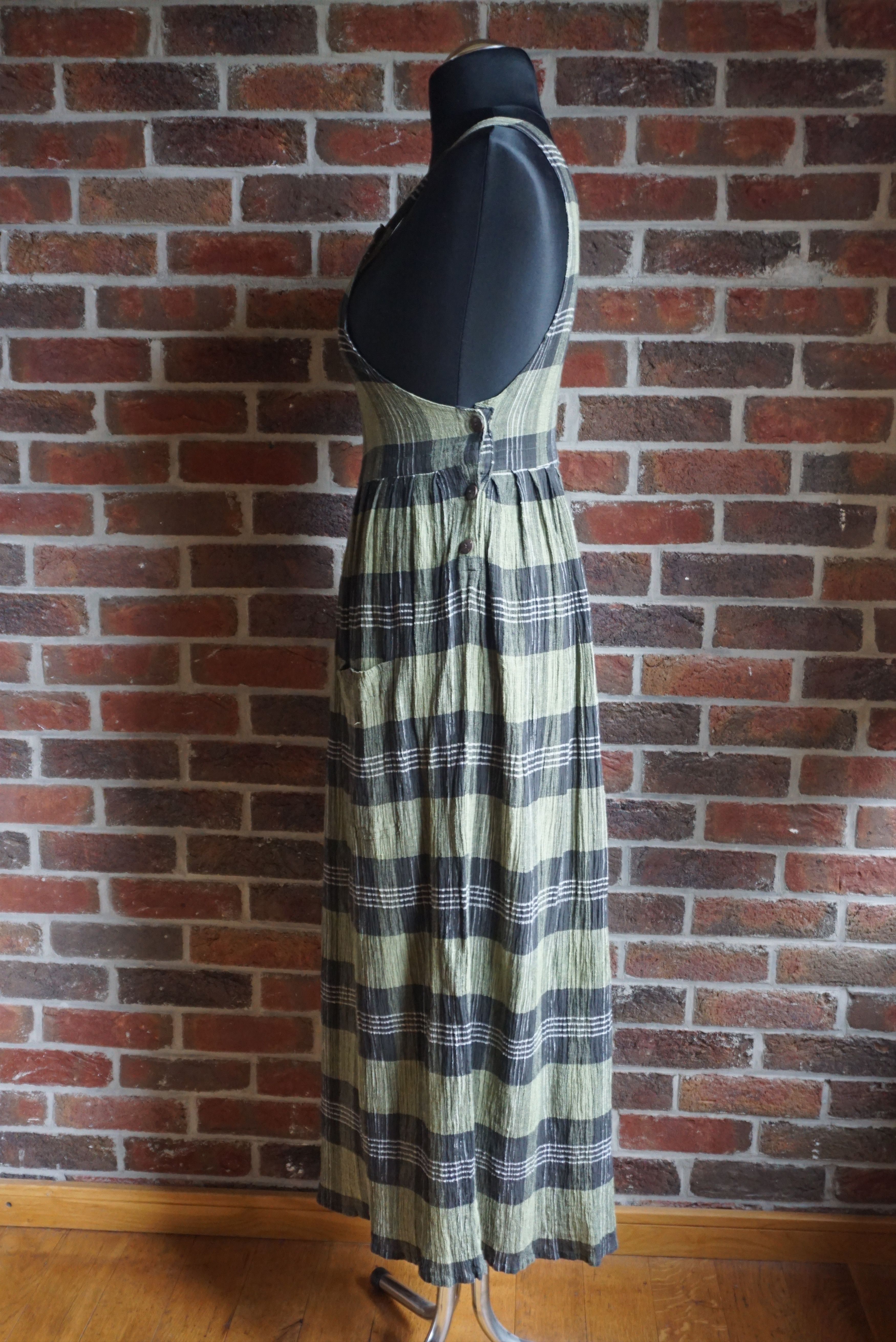 Retrofit Together true vintage dress M 4/6 90's dungaree pinafore Size M / US 6-8 / IT 42-44 - 5 Thumbnail