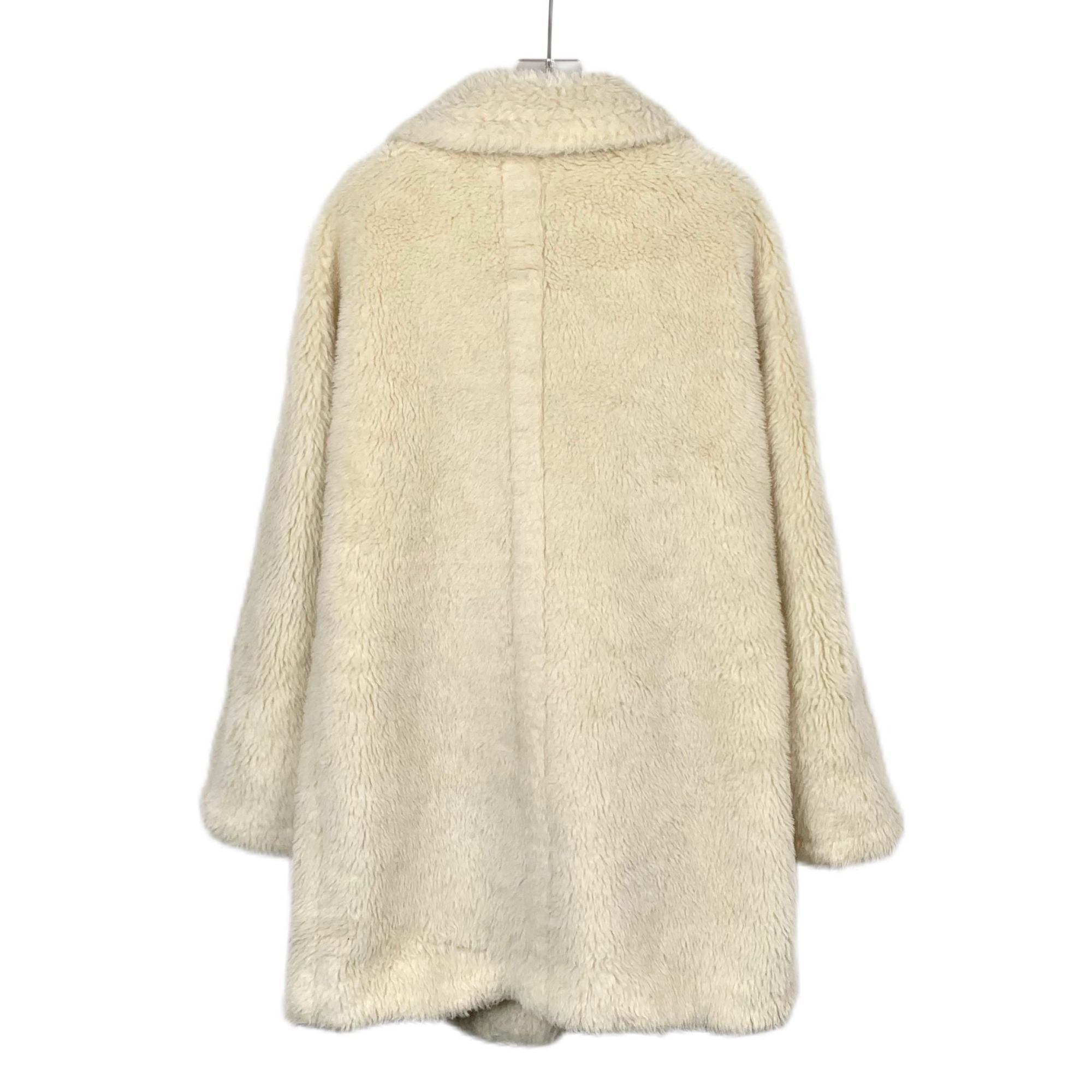 Max Mara Max Mara Womens Cream Double-Breasted Alpaca & Wool Blend Co Size XS / US 0-2 / IT 36-38 - 2 Thumbnail