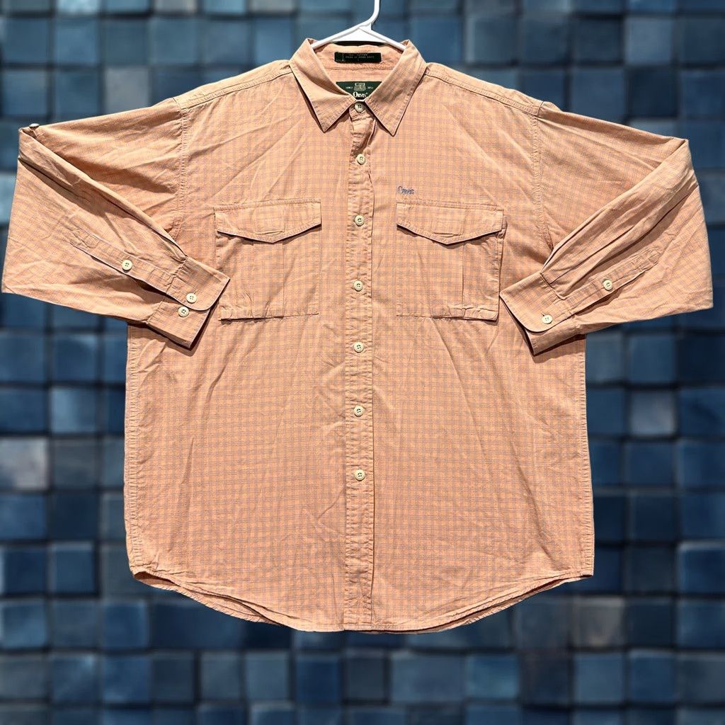 Orvis VINTAGE Orvis Shirt Mens Large Orange Plaid Button-Up Collared Size US L / EU 52-54 / 3 - 1 Thumbnail