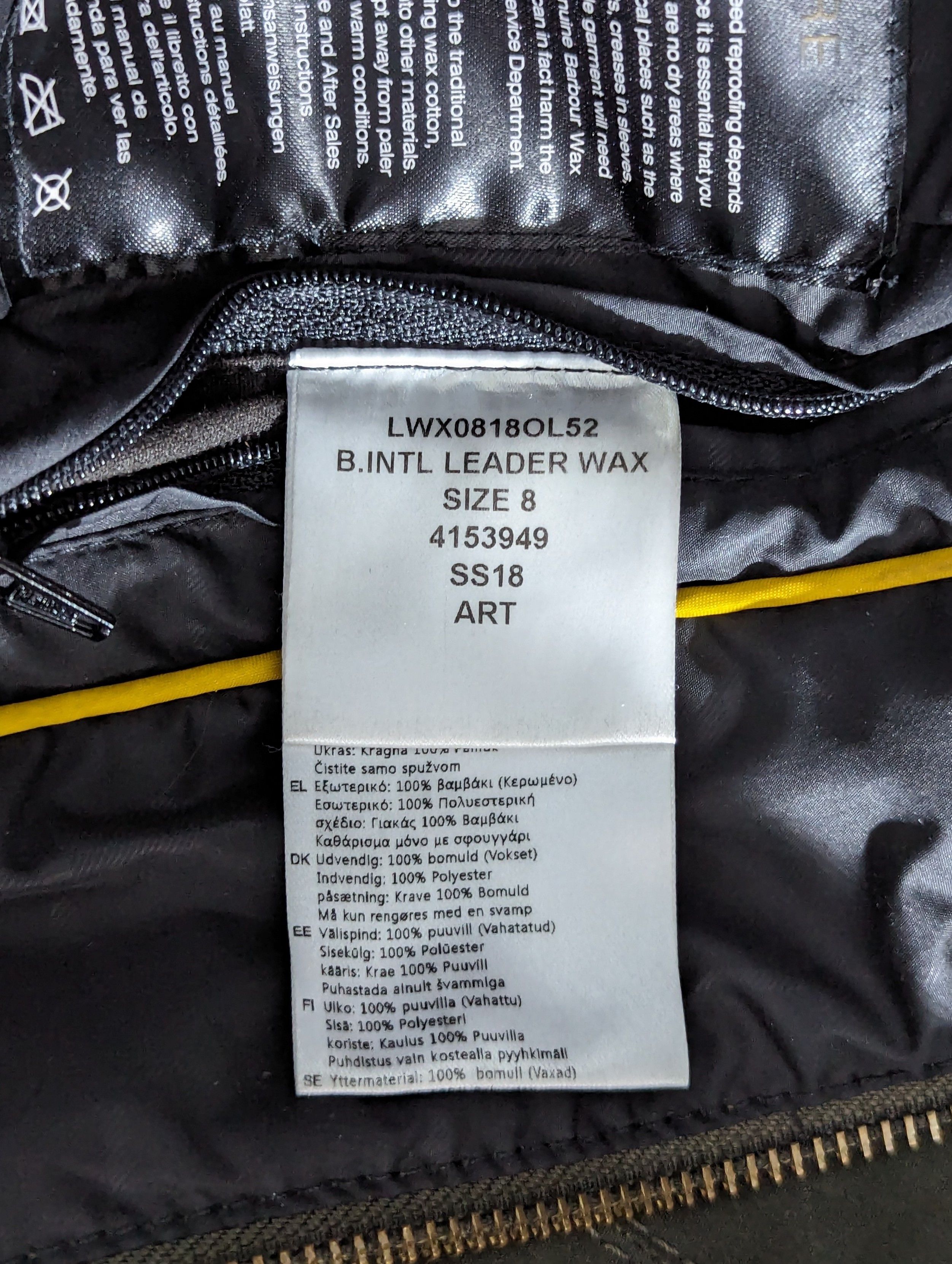 Barbour BARBOUR INTERNATIONAL LEADER WAX Jacket Motorcycle Clothing Size S / US 4 / IT 40 - 18 Thumbnail