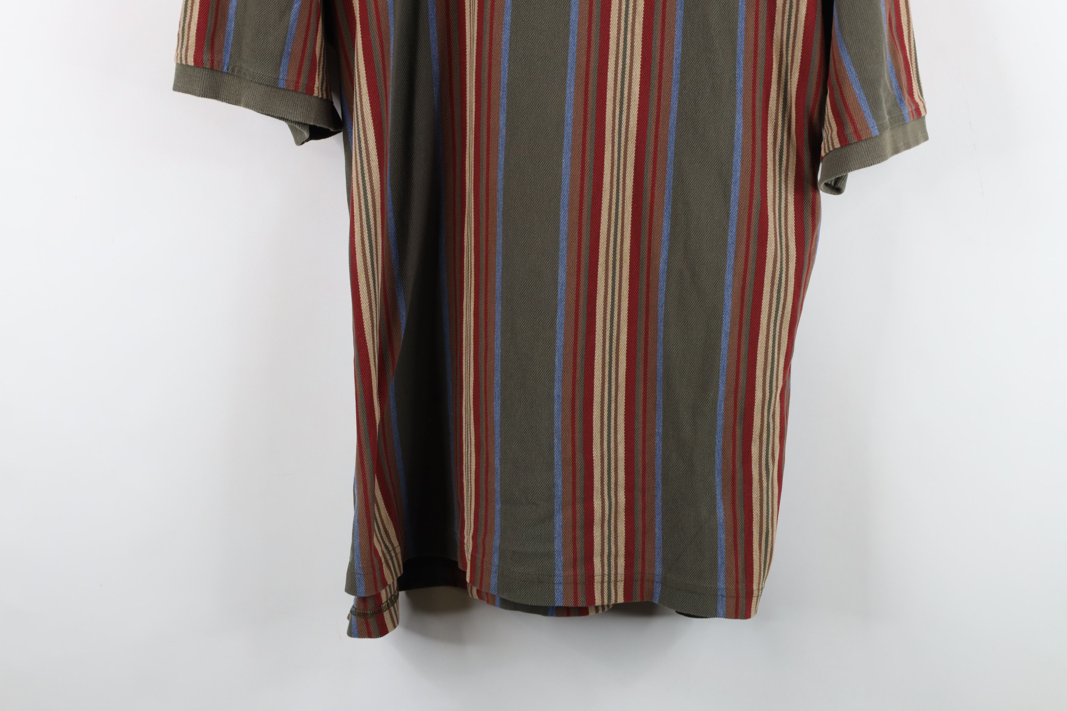 Tommy Hilfiger Vintage 90s Tommy Hilfiger Tone Striped Golf Polo Shirt Size US XL / EU 56 / 4 - 3 Thumbnail