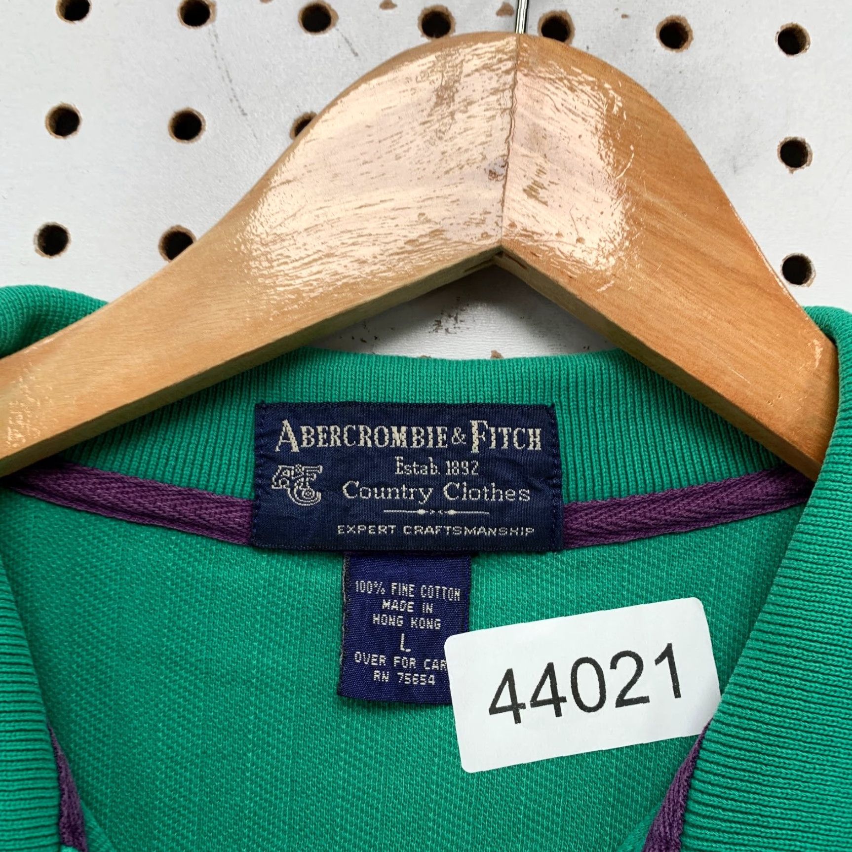 Abercrombie & Fitch VINTAGE Abercrombie & Fitch Polo Shirt Mens L Green Short Sleeve Button Collared Knit Casual 90s Event Logo Mens Size US L / EU 52-54 / 3 - 4 Thumbnail