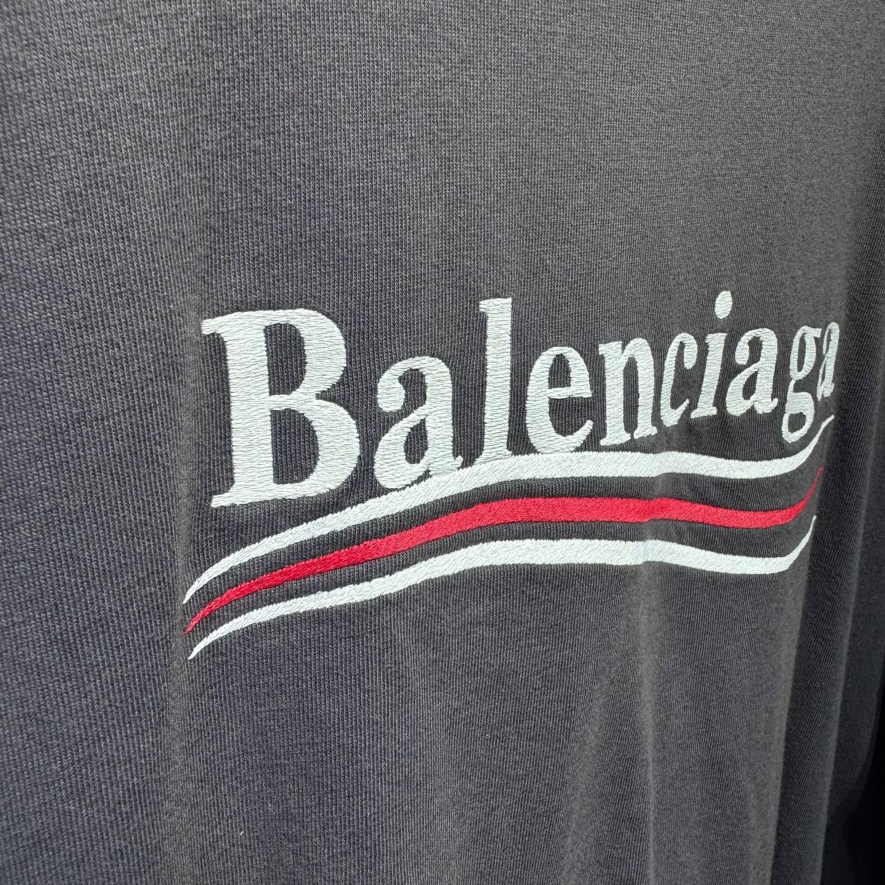 Balenciaga Balenciaga Campaign Embroidered tee Size US XL / EU 56 / 4 - 4 Thumbnail