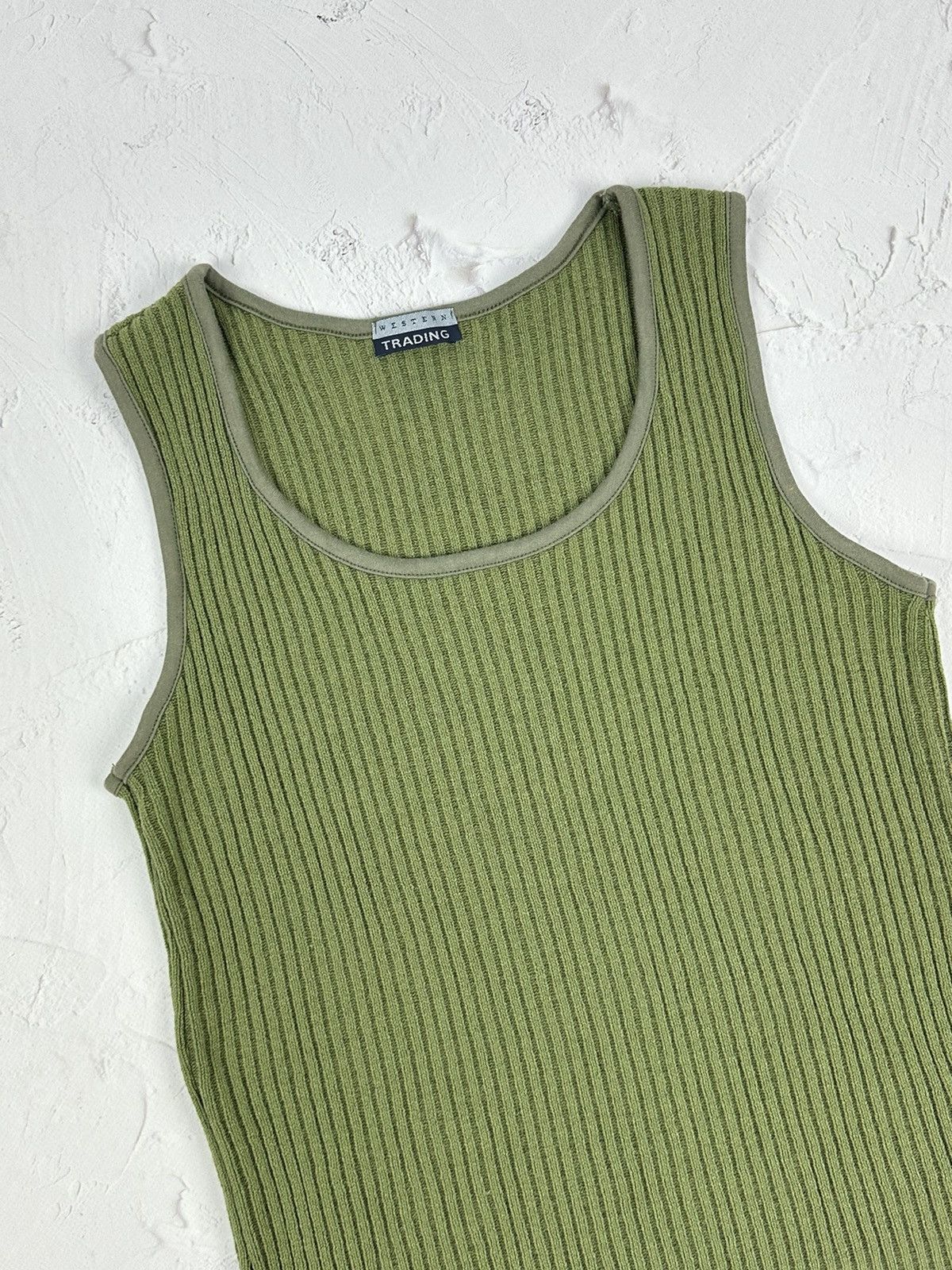 Japanese Brand × Vintage Vintage Ribbed Khaki Top Size M / US 6-8 / IT 42-44 - 2 Thumbnail
