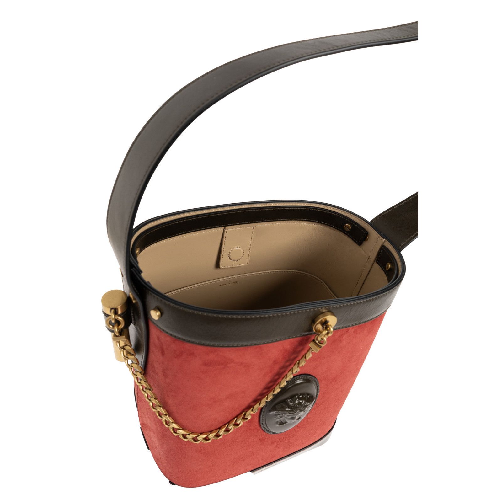 Versace VERSACE Pivot Small Red Leather Shoudler Bag New & Authentic Size ONE SIZE - 4 Thumbnail