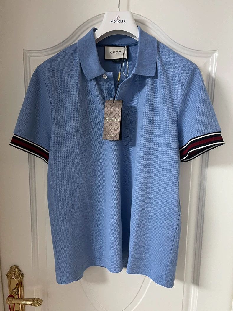 Gucci GUCCI Men's Short Sleeve Polo Shirt - dmc Size US L / EU 52-54 / 3 - 1 Thumbnail