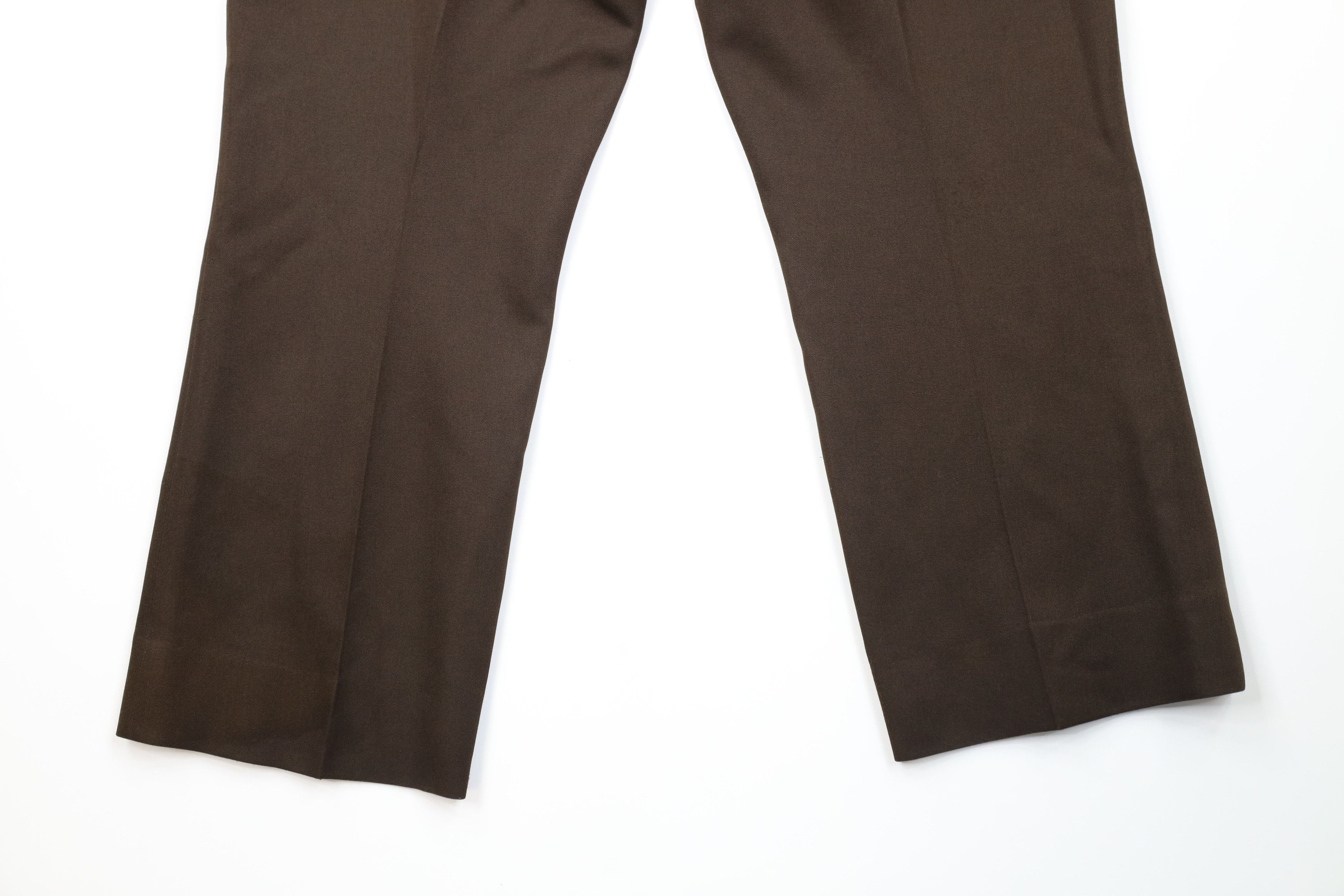 Vintage Vintage 70s Streetwear Knit Wide Leg Chino Pants Brown USA Size US 42 / EU 58 - 14 Thumbnail