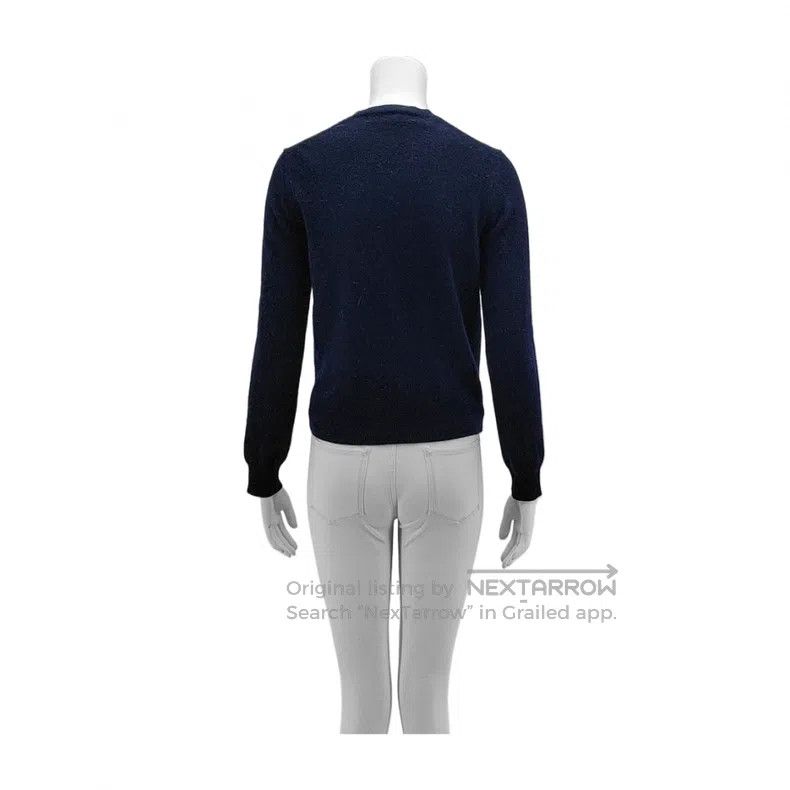 Comme des Garcons Comme Des Garcons Dark Blue Long Sleeve Wool Cardigan Size L / US 10 / IT 46 - 2 Thumbnail