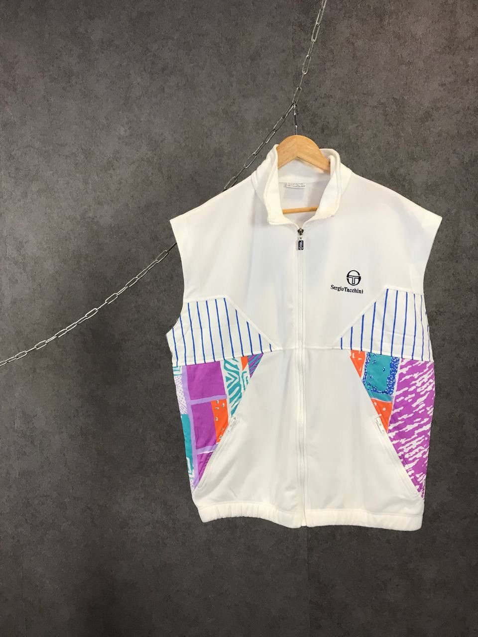 Sergio Tacchini Sergio Tacchini vintage designer fleece zip vest Size US XL / EU 56 / 4 - 1 Thumbnail