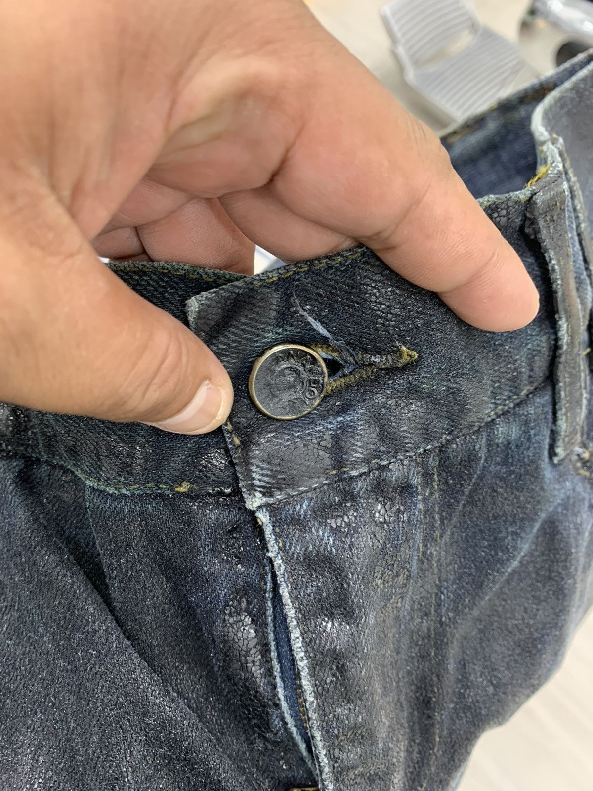 Dolce & Gabbana Dolce & gabbana waxed wide denim pantas Size US 32 / EU 48 - 8 Thumbnail