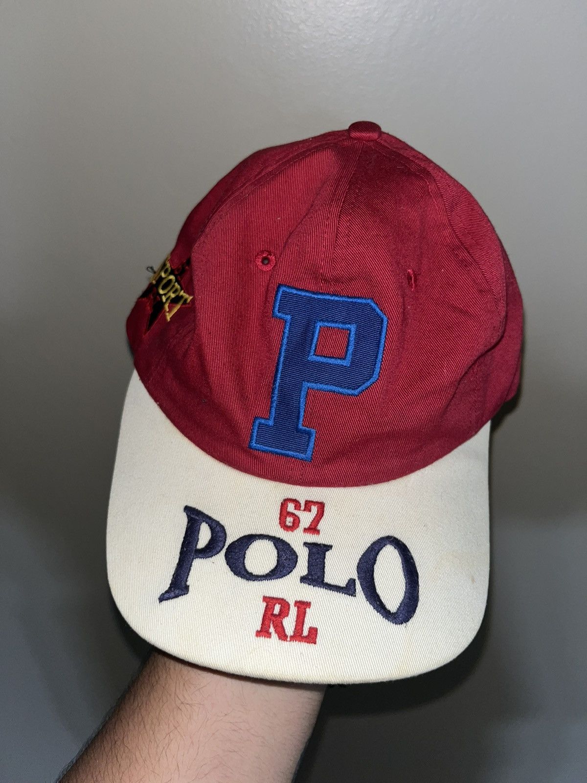 激レア】90s POLO SPORT ポロスポーツ 67 RL USA CAP - キャップ