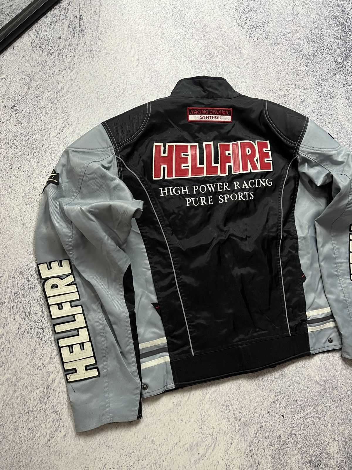 Vintage Vintage Hell Fire High Power Racing Jacket Moto Big Logo Size US S / EU 44-46 / 1 - 9 Thumbnail