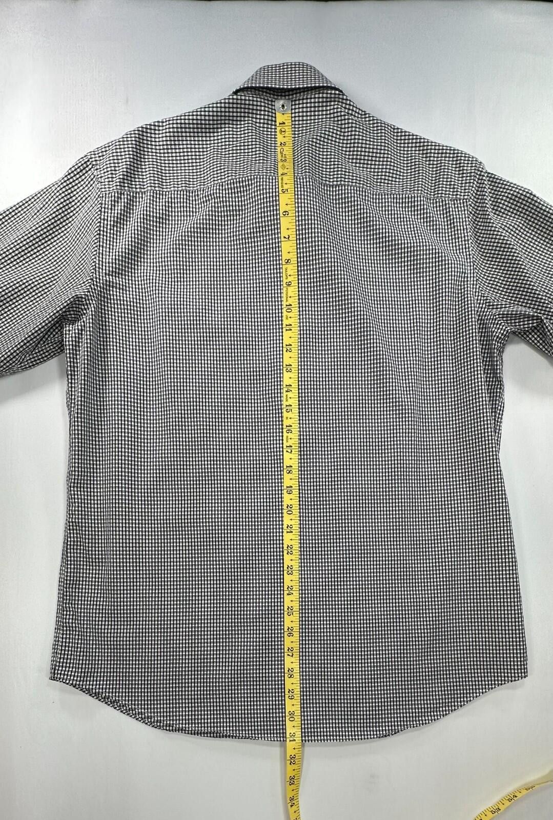 The Quiet Life Quieti Checked Geometric Cotton Button Up Black Mens L Size US L / EU 52-54 / 3 - 3 Thumbnail
