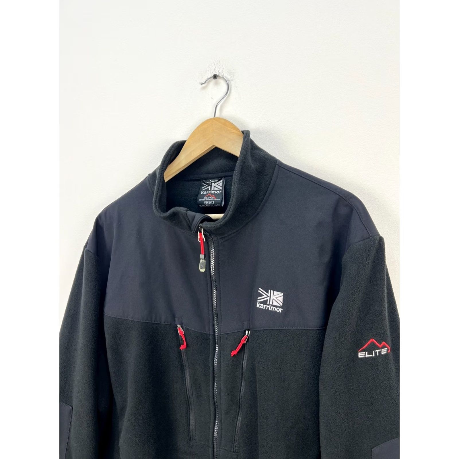Karrimor Karrimor Elite Hybrid Fleece Jacket Black Mens 2XL Jacket Regular Solid Logo Outdoor Hiking Winter Fall Spring Winter Mens Size US XXL / EU 58 / 5 - 2 Thumbnail