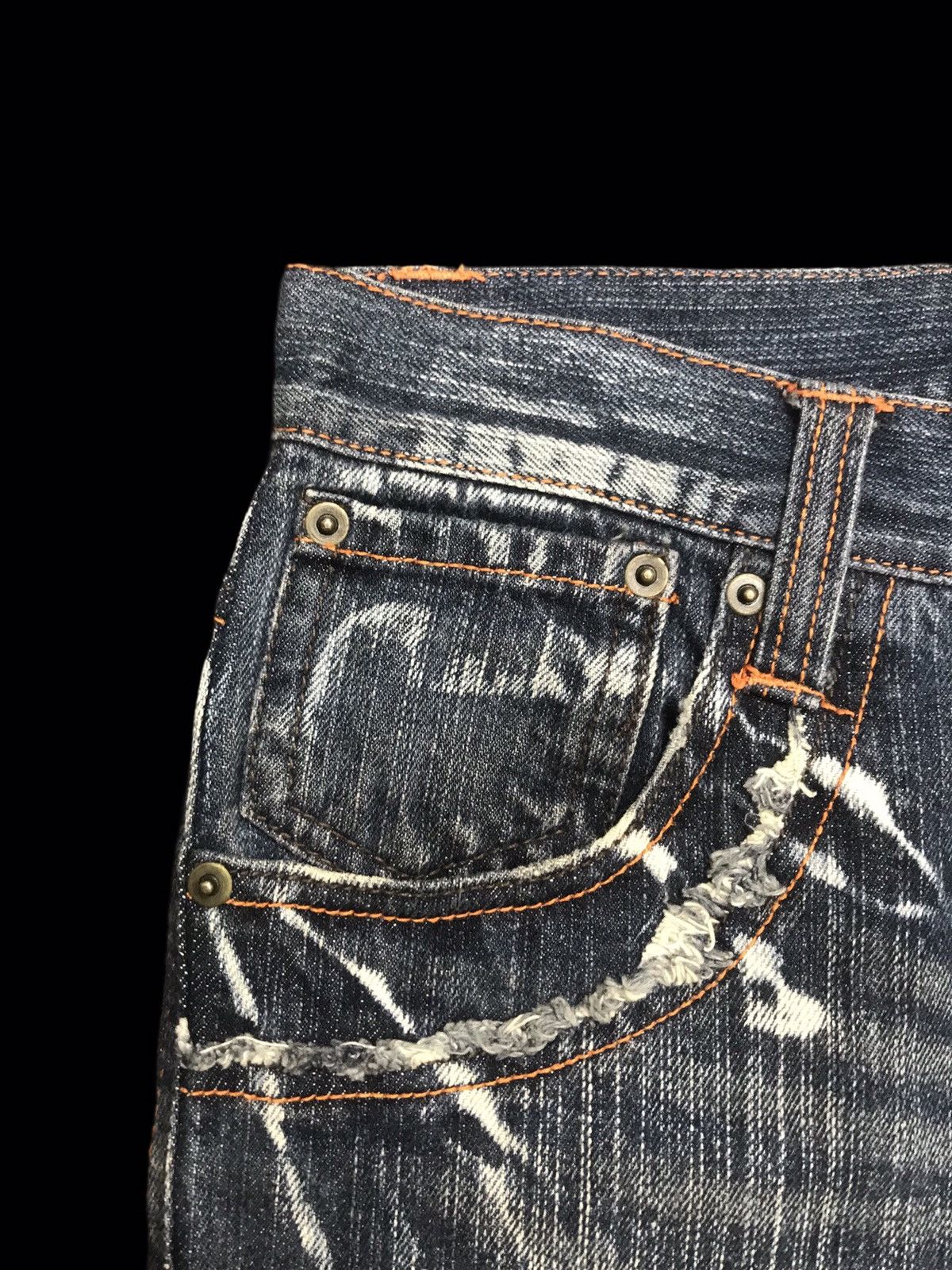 Japanese Brand 💥SICK💥CLONEDEVGRU Rare Thunder Fades Jeans F237 Size US 31 - 10 Thumbnail